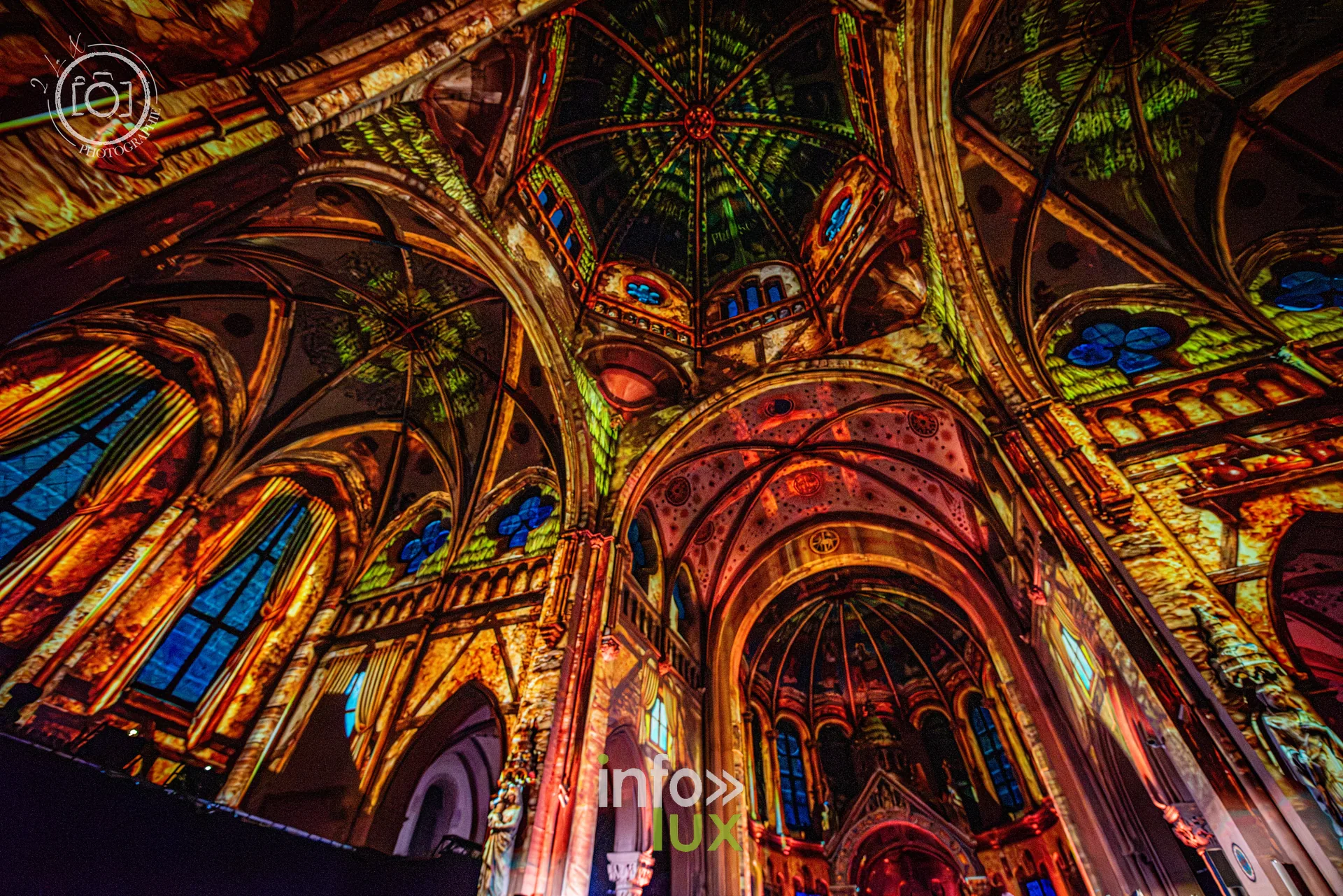 Le Crépuscule des Pierres, église Saint-Joseph de Montigny-lès-Metz, répétition générale du 8 octobre 2026 : Les projections sur les voûtes de l’église Saint-Joseph