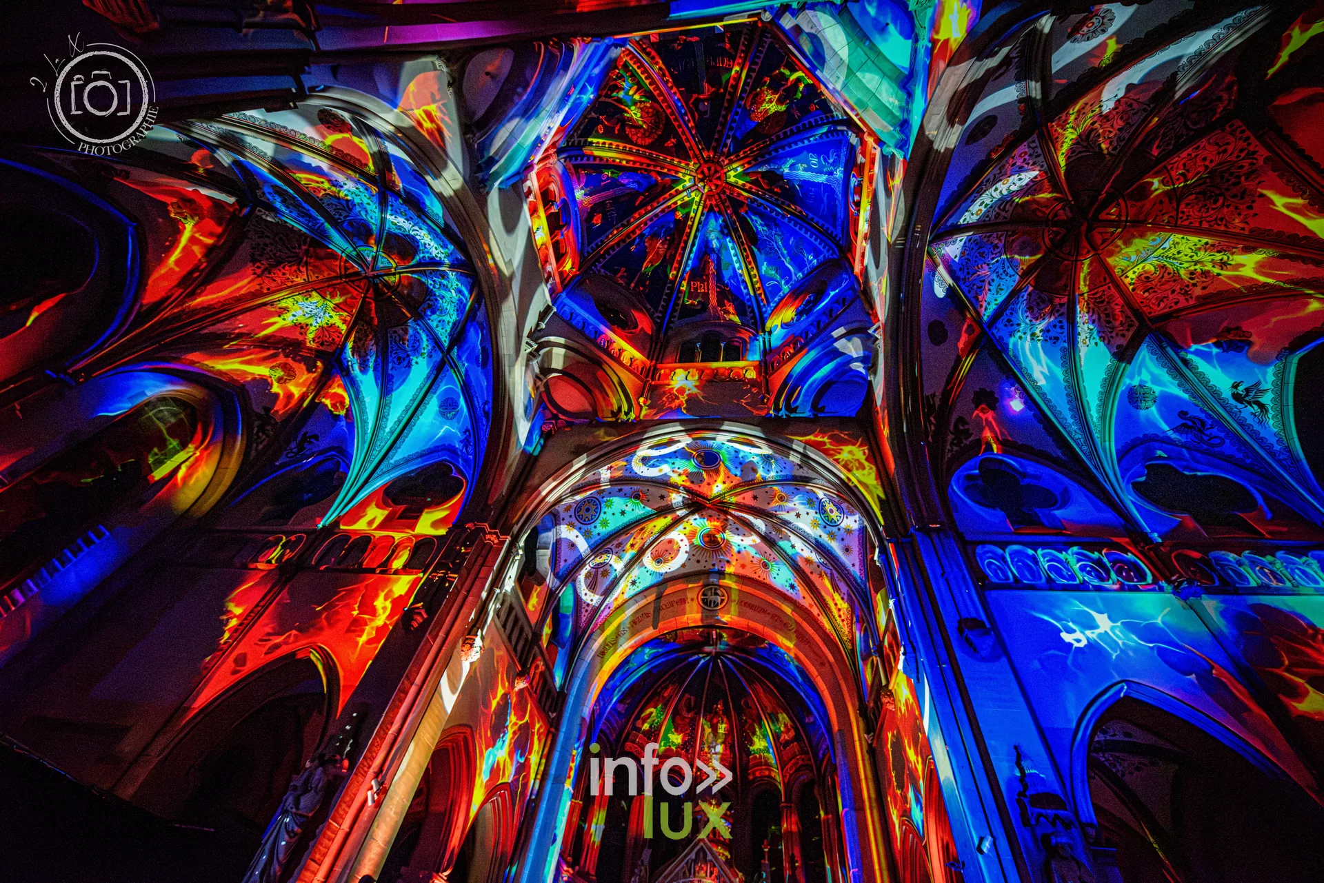Le Crépuscule des Pierres, église Saint-Joseph de Montigny-lès-Metz, répétition générale du 8 octobre 2026 : Les projections sur les voûtes de l’église Saint-Joseph