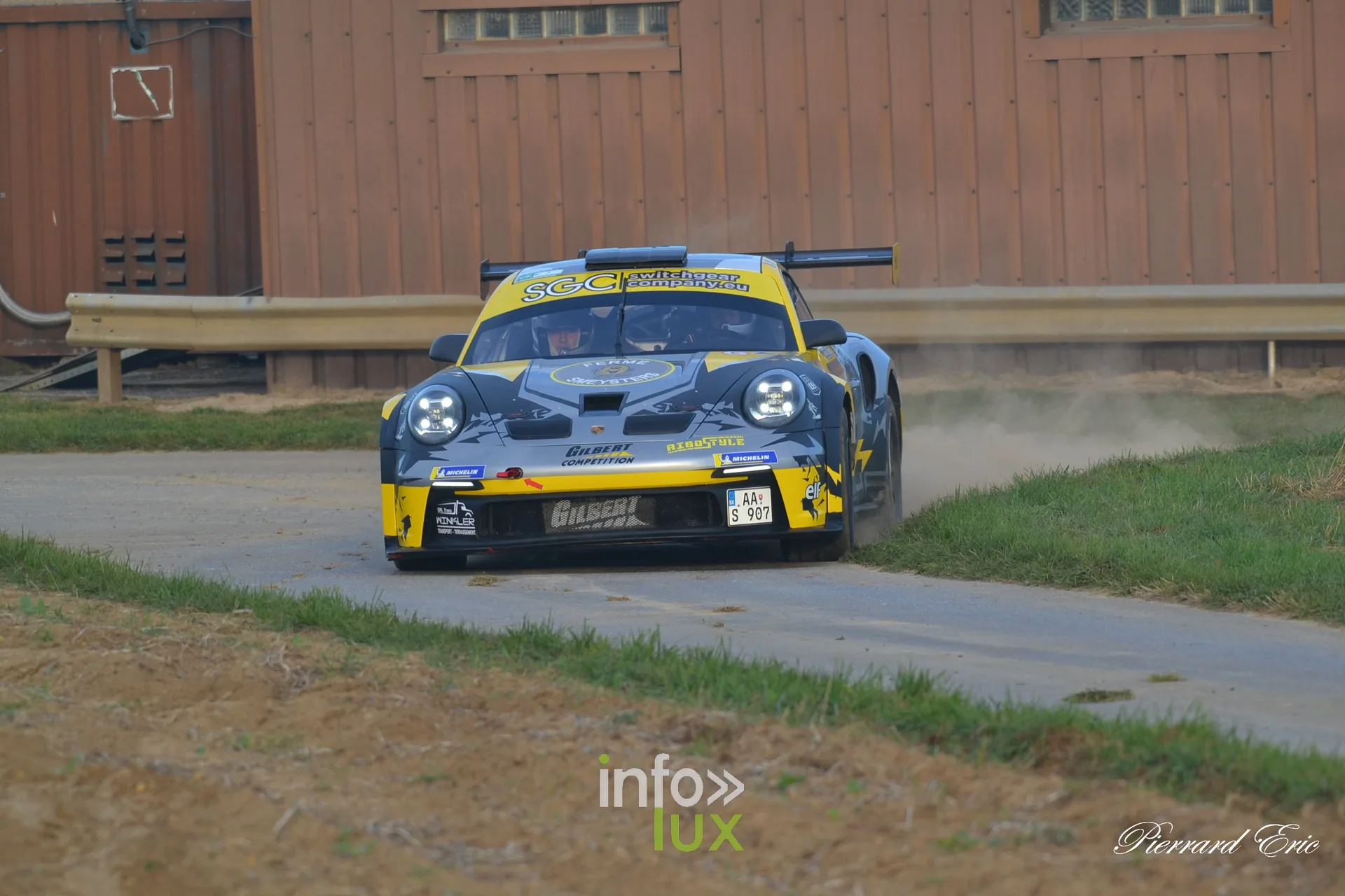 Critérium Jean-Louis Dumont 2026 à Waremme : Valentin Brahy et Jérôme Marchand, Porsche 992 Rally GT, deuxièmes au général