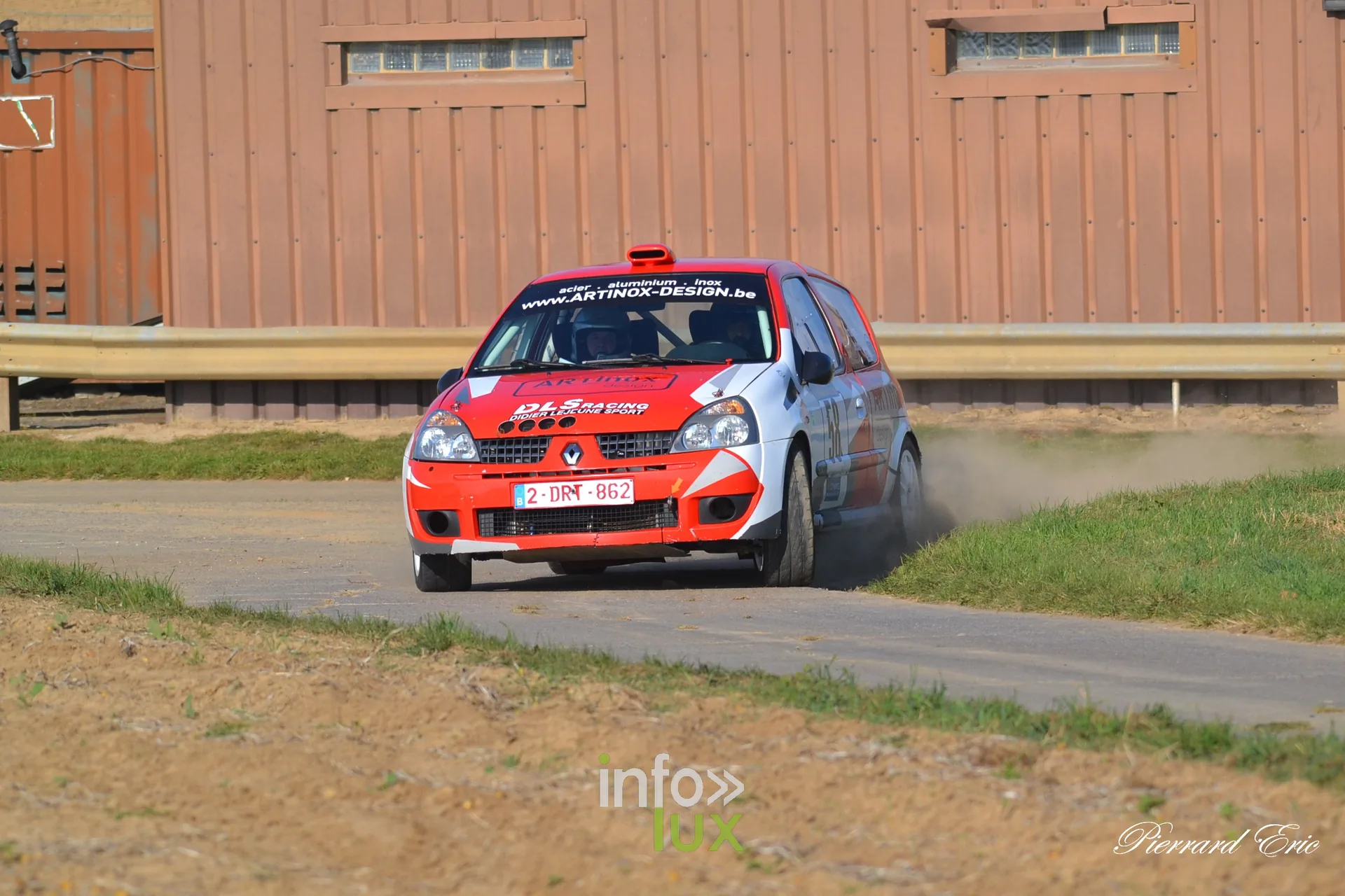Critérium Jean-Louis Dumont 2026 à Waremme : Corentin Tordeurs et T. Jadot, Renault Clio, en classe 3-10