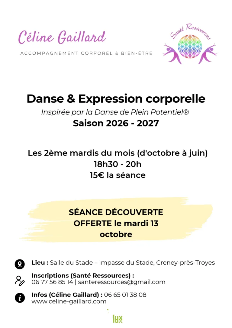 Creney-près-Troyes > Spectacle > Danse & Expression corporelle : atelier découverte