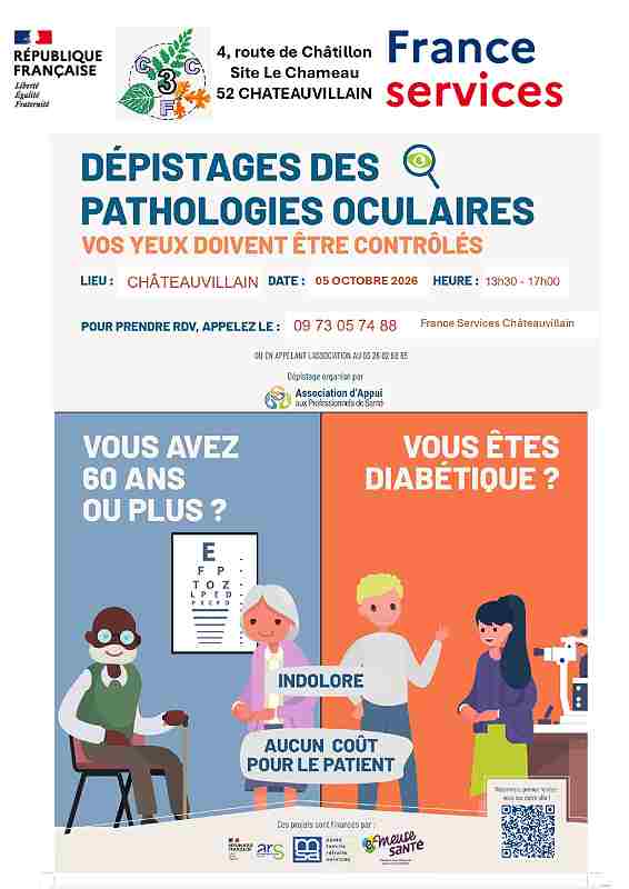 Châteauvillain > Événement > Dépistages des pathologie oculaires