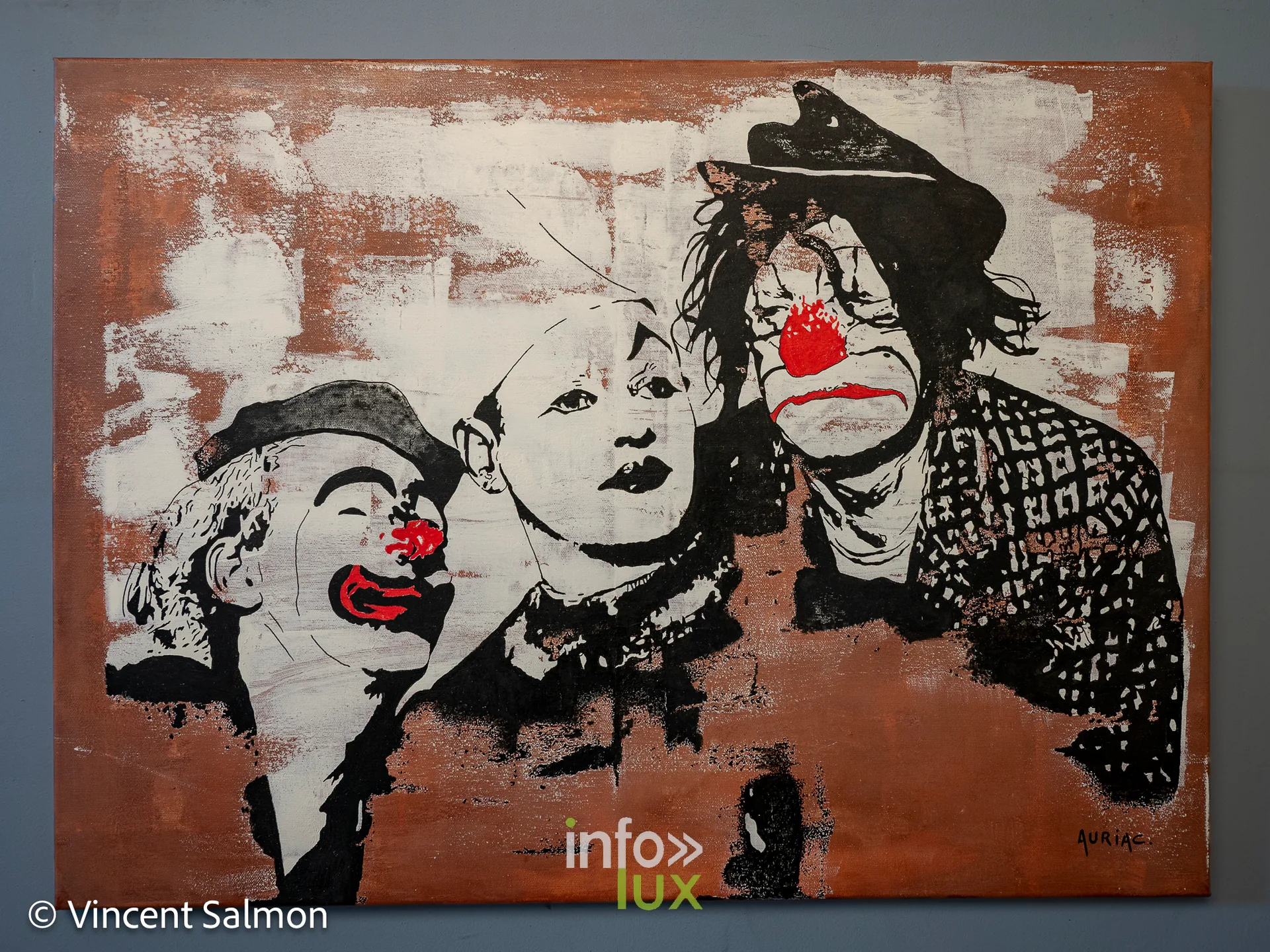 Œuvre d’Auriac (peinture), exposition Évasions Artistiques, Galerie de la Tour, Château d’Oupeye