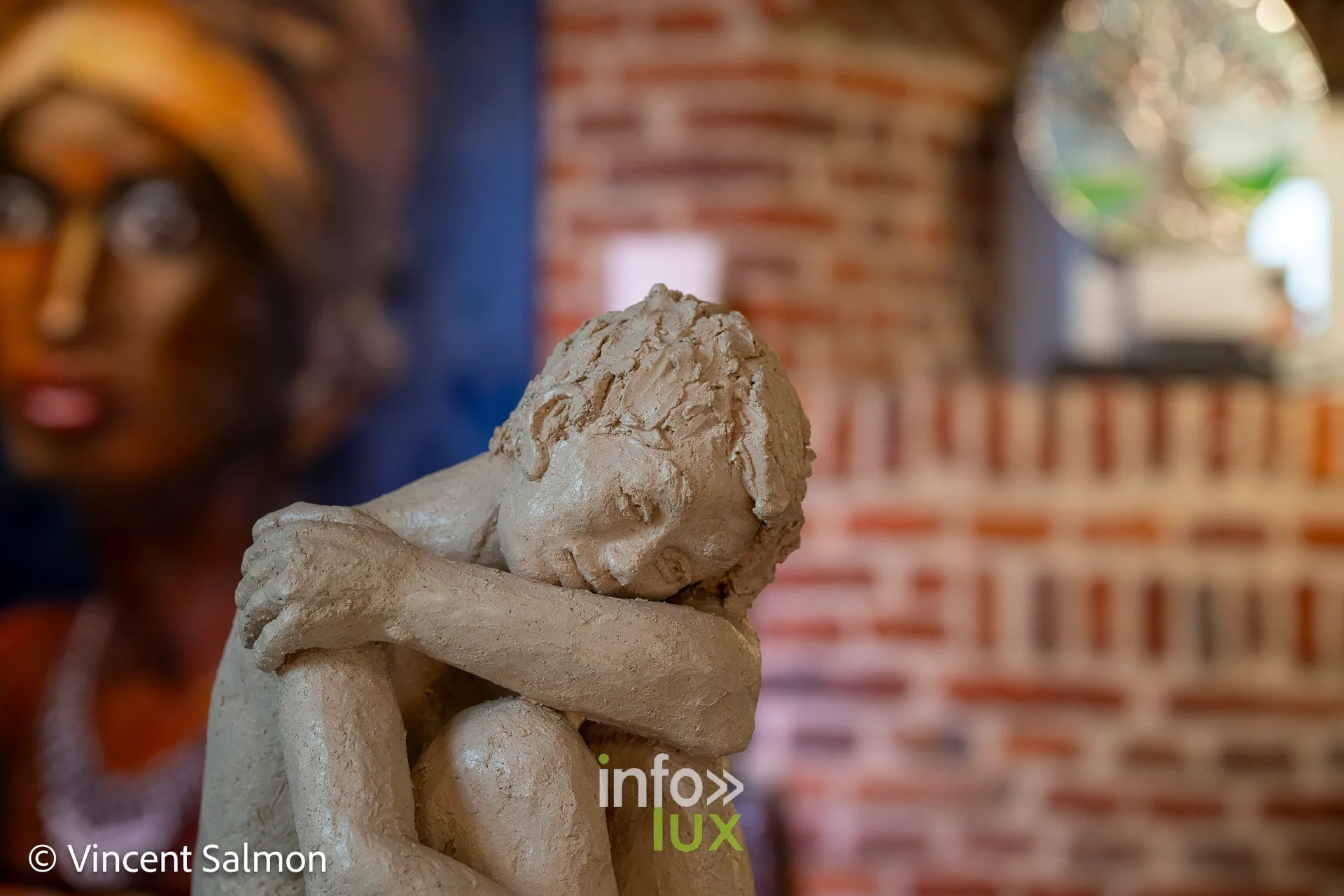Œuvre de Catherine Verdin (sculpture), exposition Évasions Artistiques, Galerie de la Tour, Château d’Oupeye