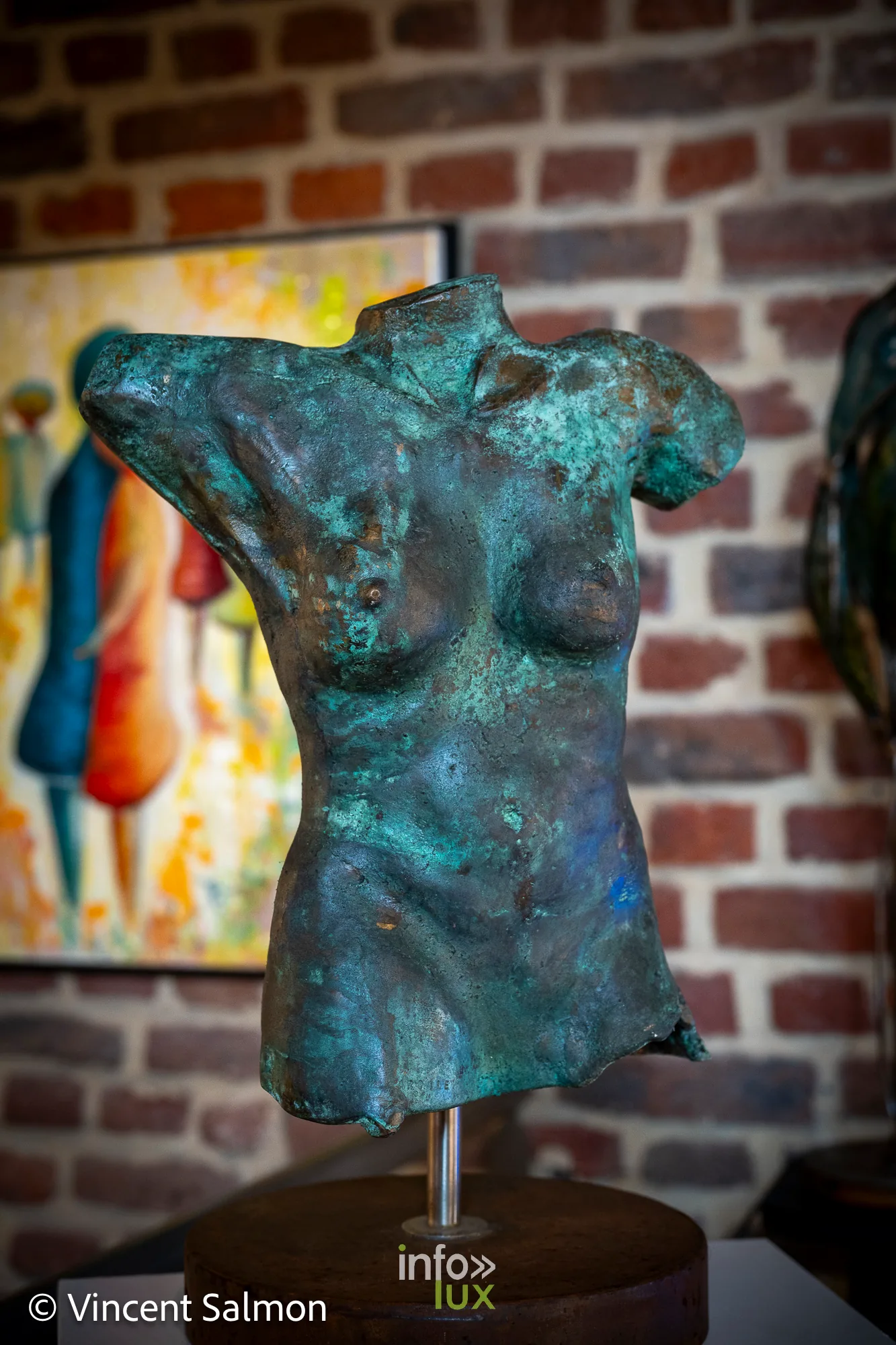 Œuvre de Jean-Luc Scholtissen (artisan bronzier), exposition Évasions Artistiques, Galerie de la Tour, Château d’Oupeye