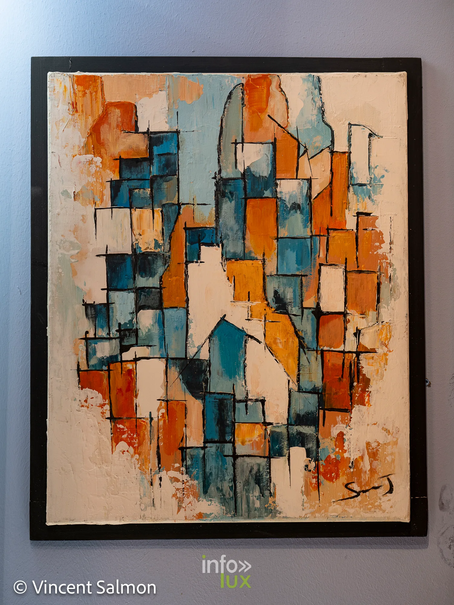Œuvre de Joseph Saverino (peinture contemporaine et abstraite), exposition Évasions Artistiques, Galerie de la Tour, Château d’Oupeye
