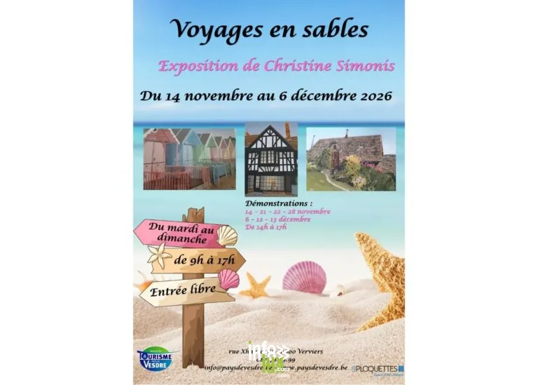 Exposition : Christine Simonis "Voyages en sables"
