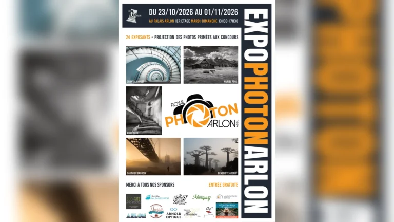 Affiche de l’exposition du Royal Photon Arlon au Palais d’Arlon, du 23 octobre au 1er novembre 2026