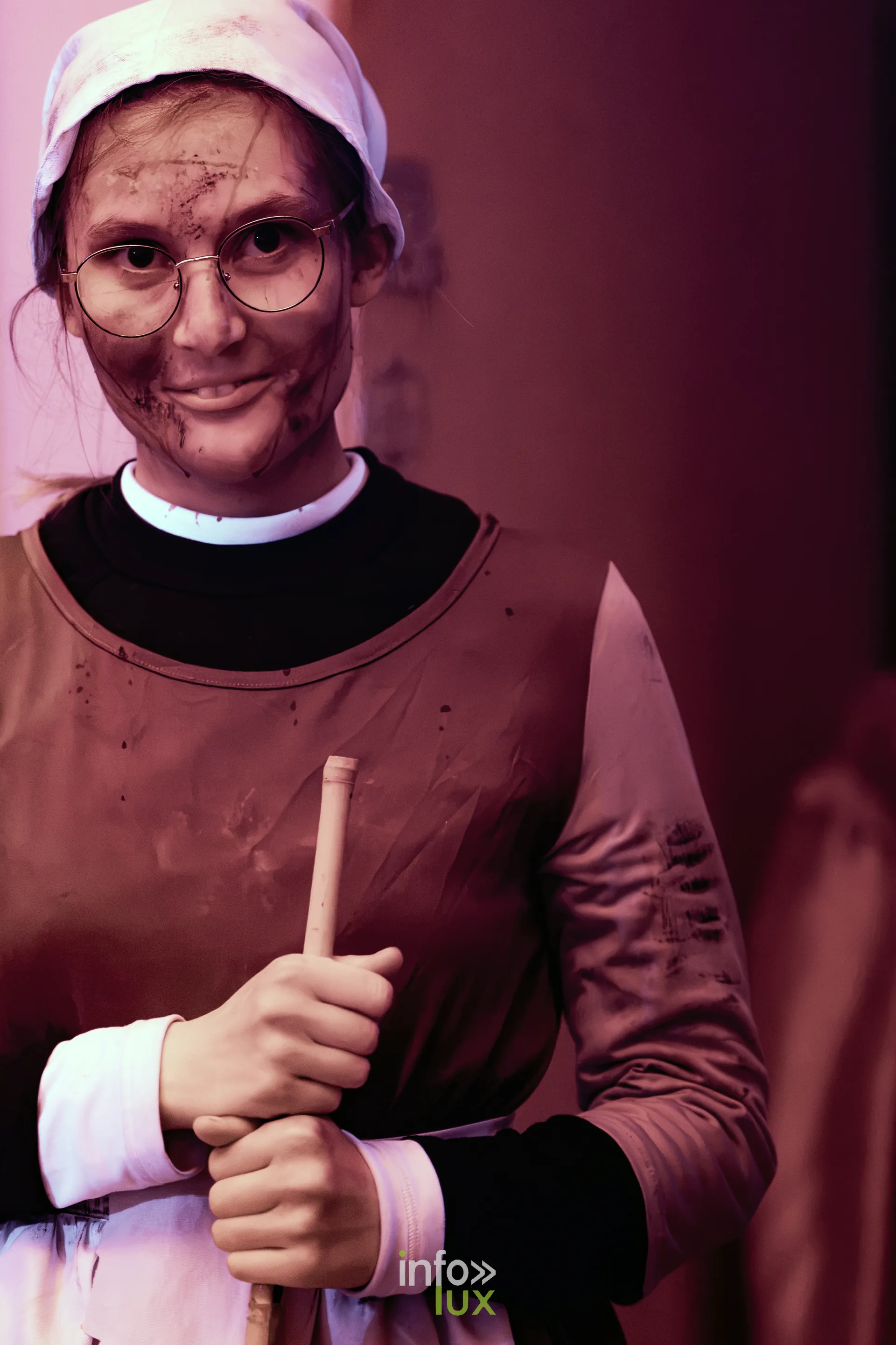 Fantastique Halloween 2026, château de Lavaux-Sainte-Anne (Rochefort) : un figurant costumé du parcours (photo Vincent Beckmann)
