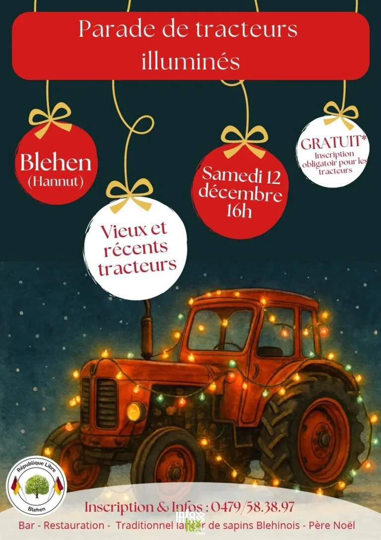 Hannut > Festival de lumière > Parade des tracteurs illuminés 2026