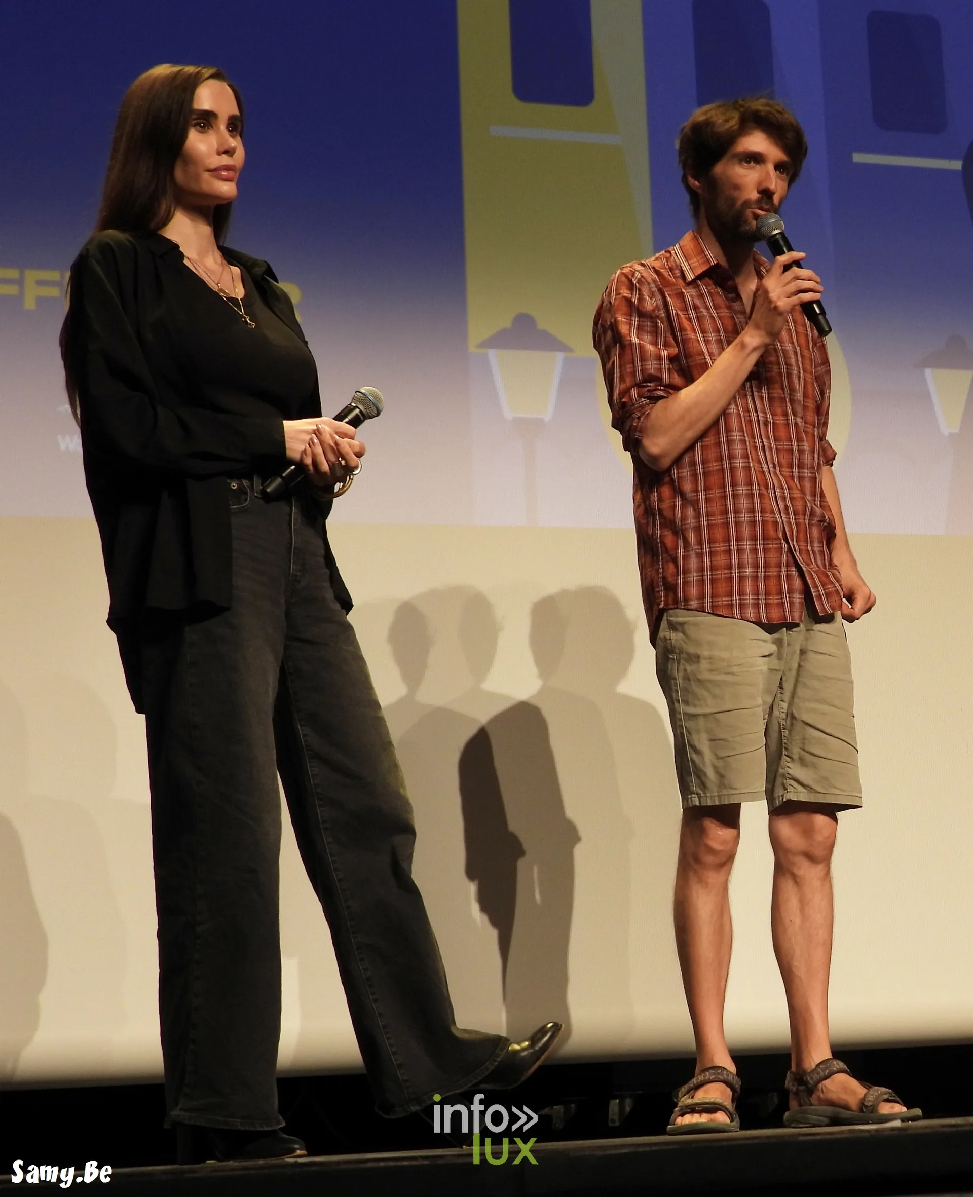 Léahn Vivier-Chapas et Rémy Schaepman au micro, FiFF Namur 2026