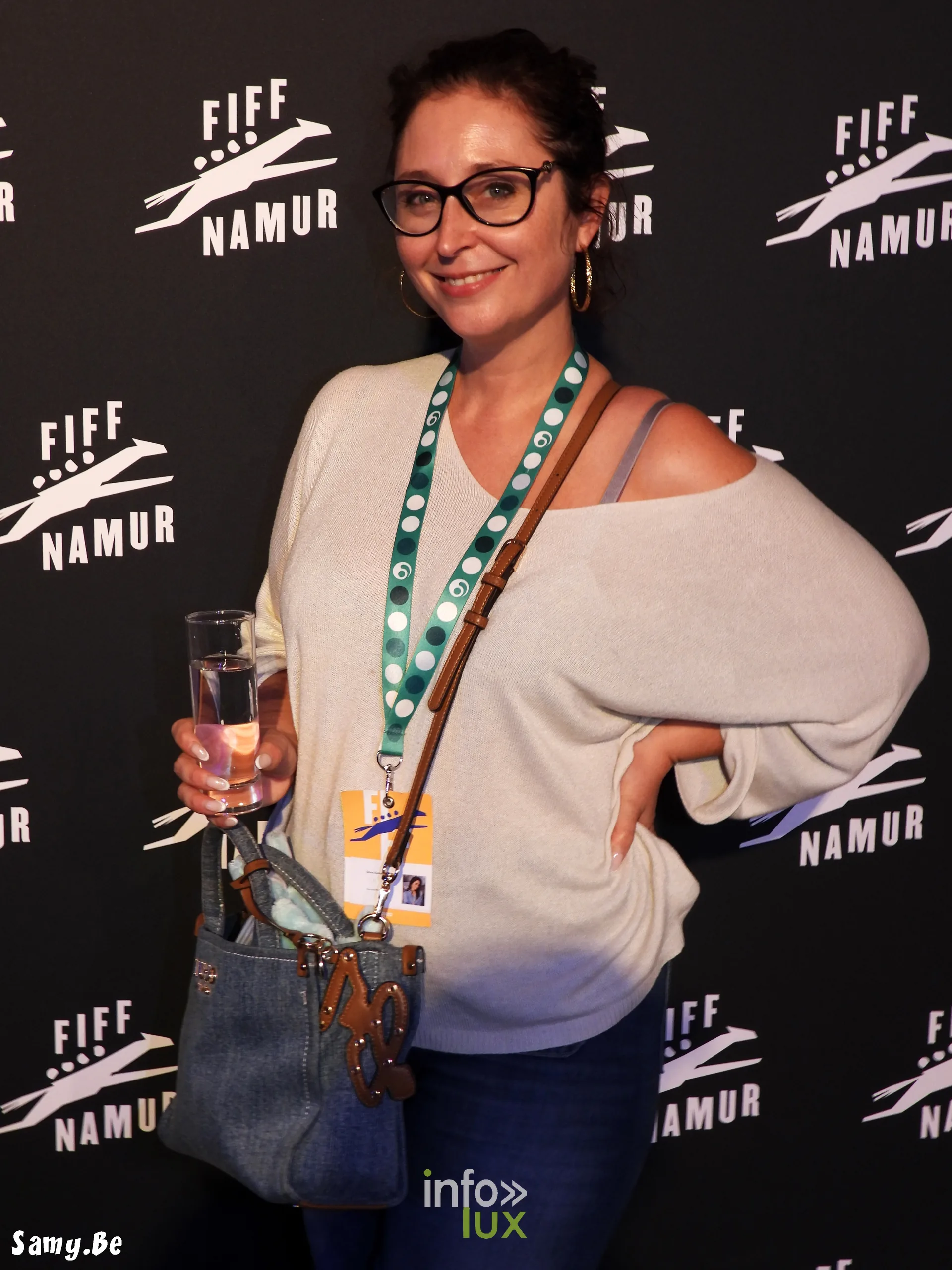 Audrey Devos, comédienne belge, au photocall du FiFF Namur 2026