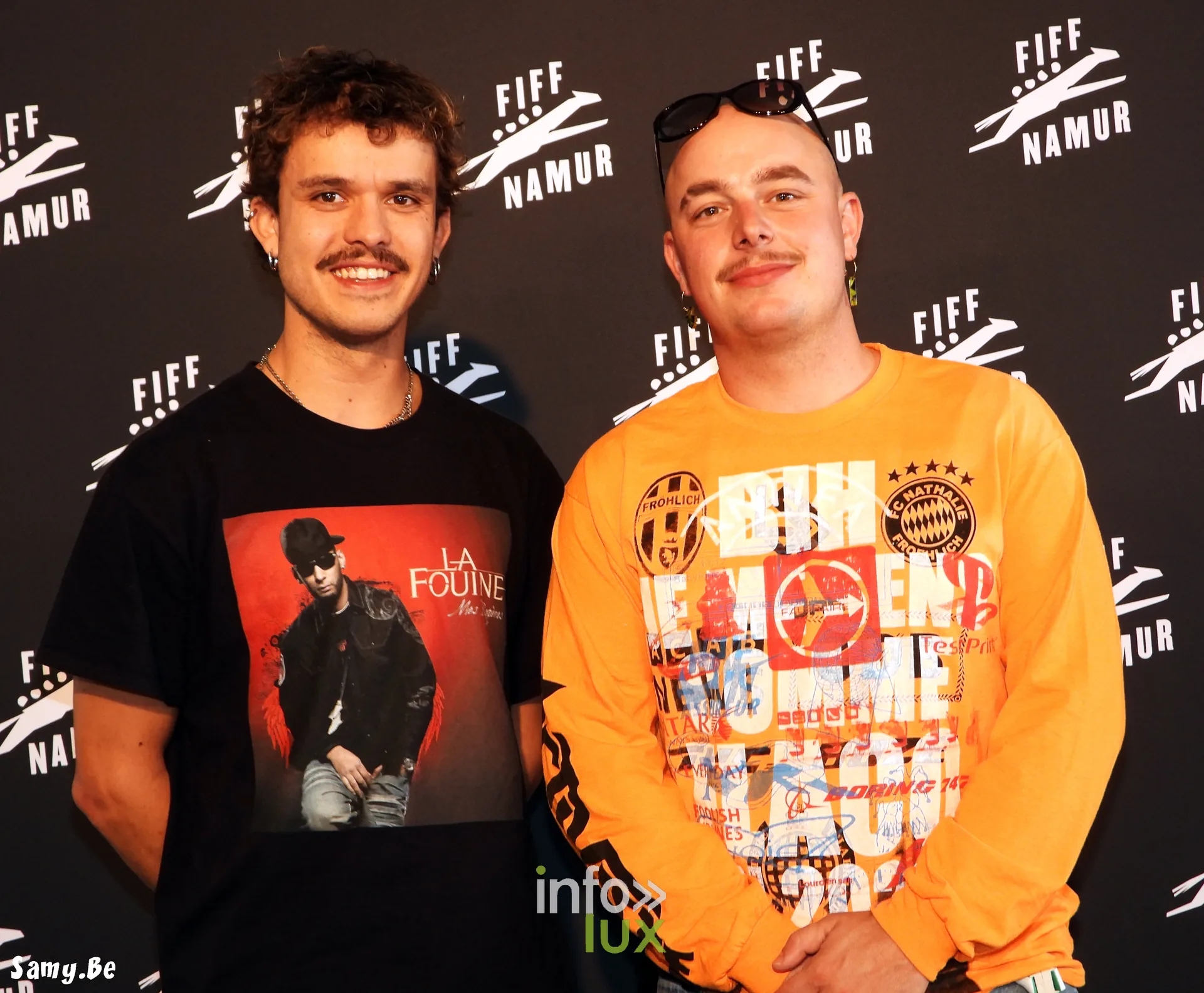 Noa Epars et un invité au photocall du FiFF Namur 2026