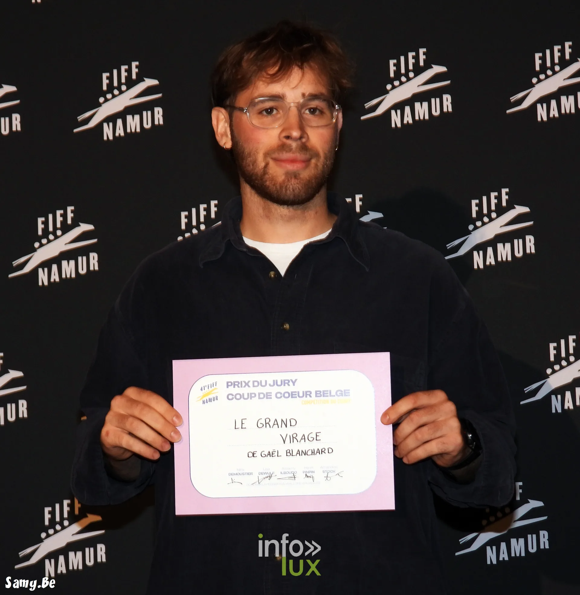 Gaël Blanchard avec le Prix du jury Coup de cœur belge pour Le Grand Virage, FiFF Namur 2026