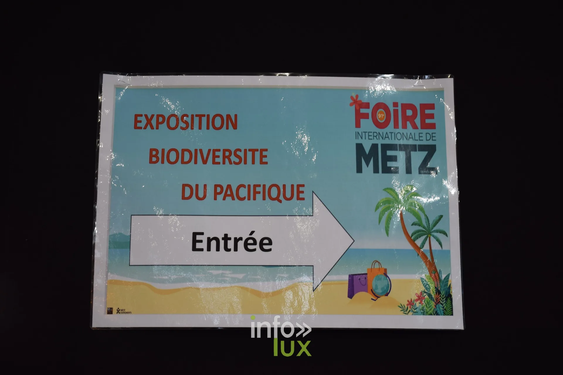Panneau d’entrée de l’exposition Biodiversité du Pacifique, Foire internationale de Metz 2026