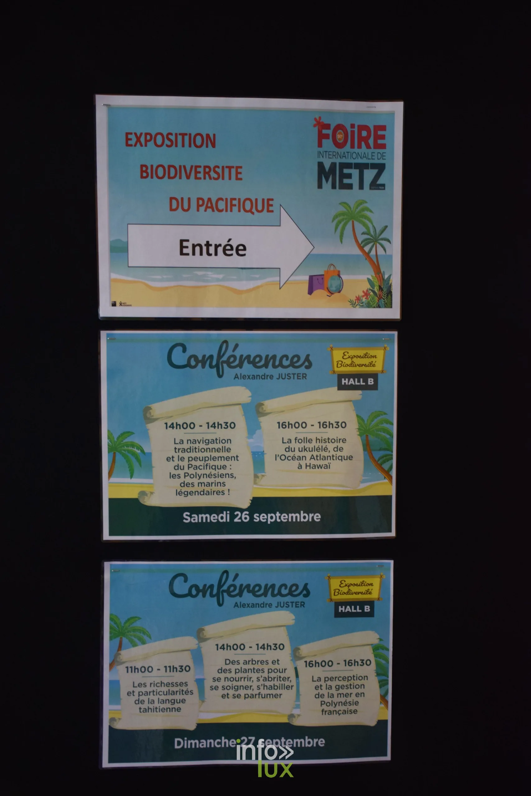 Affiches des conférences de l’exposition Biodiversité du Pacifique, Foire internationale de Metz 2026