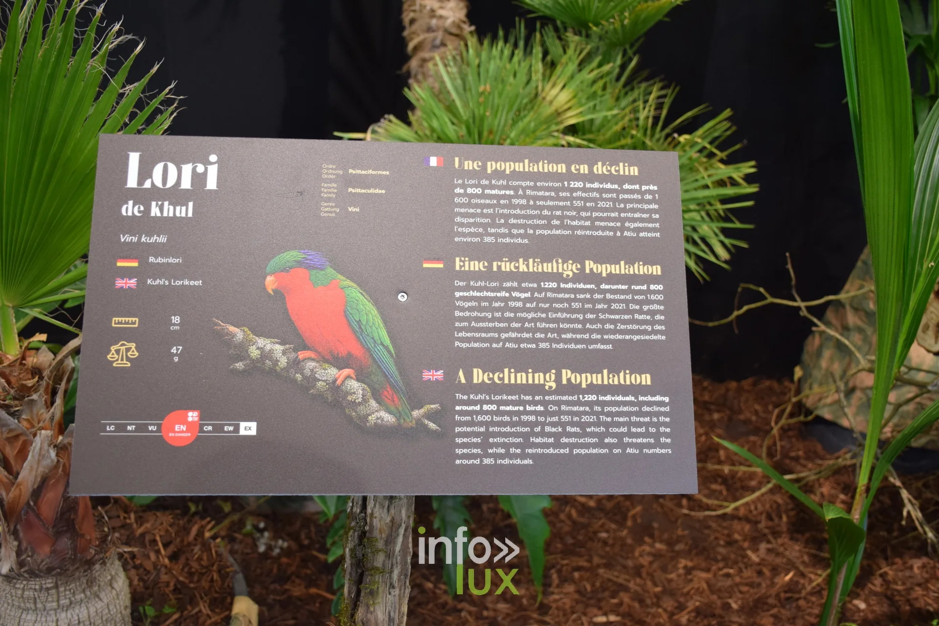 Panneau du Lori de Kuhl, Foire internationale de Metz 2026