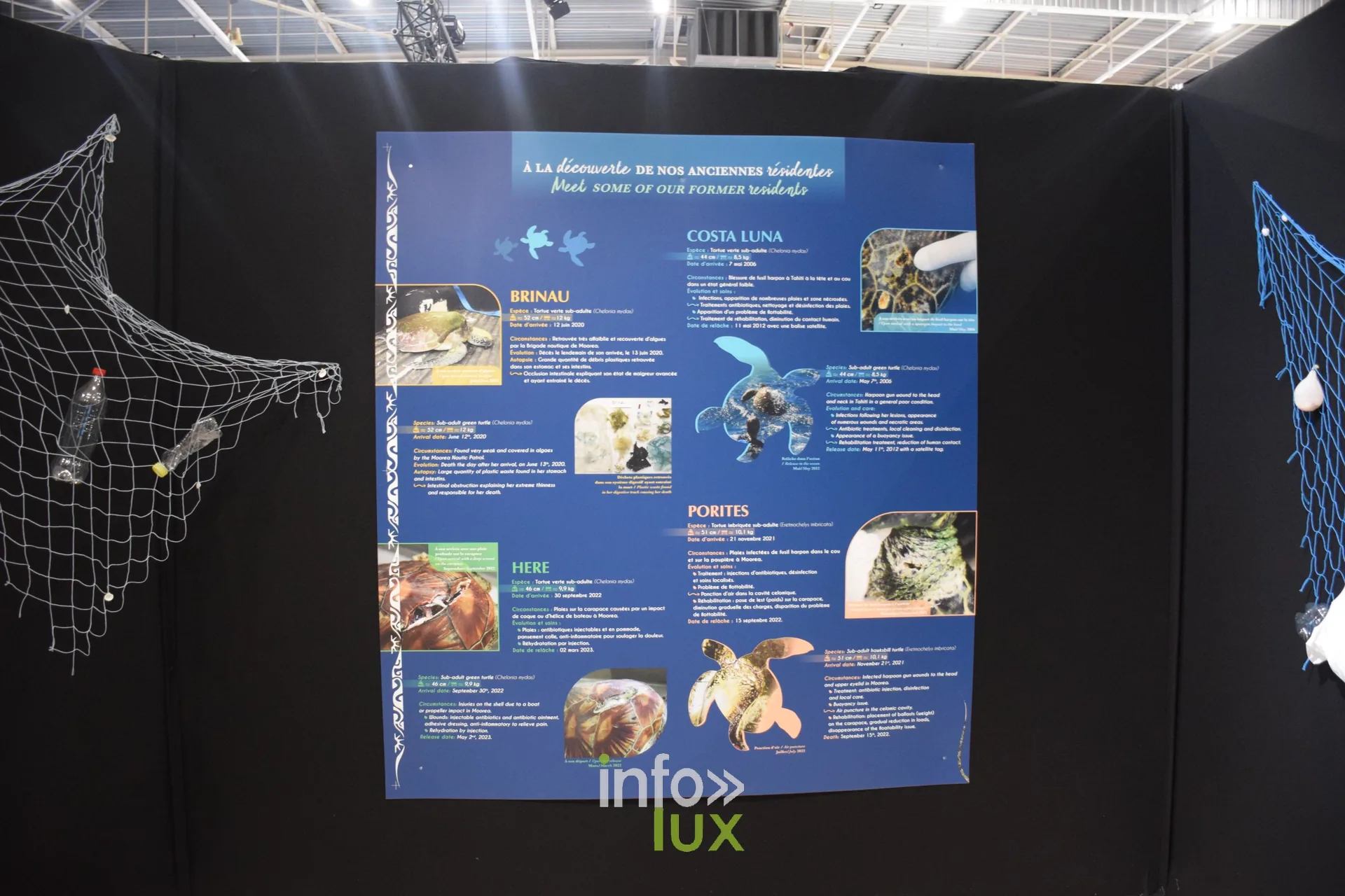 Panneau sur les déchets marins et filet, Foire internationale de Metz 2026