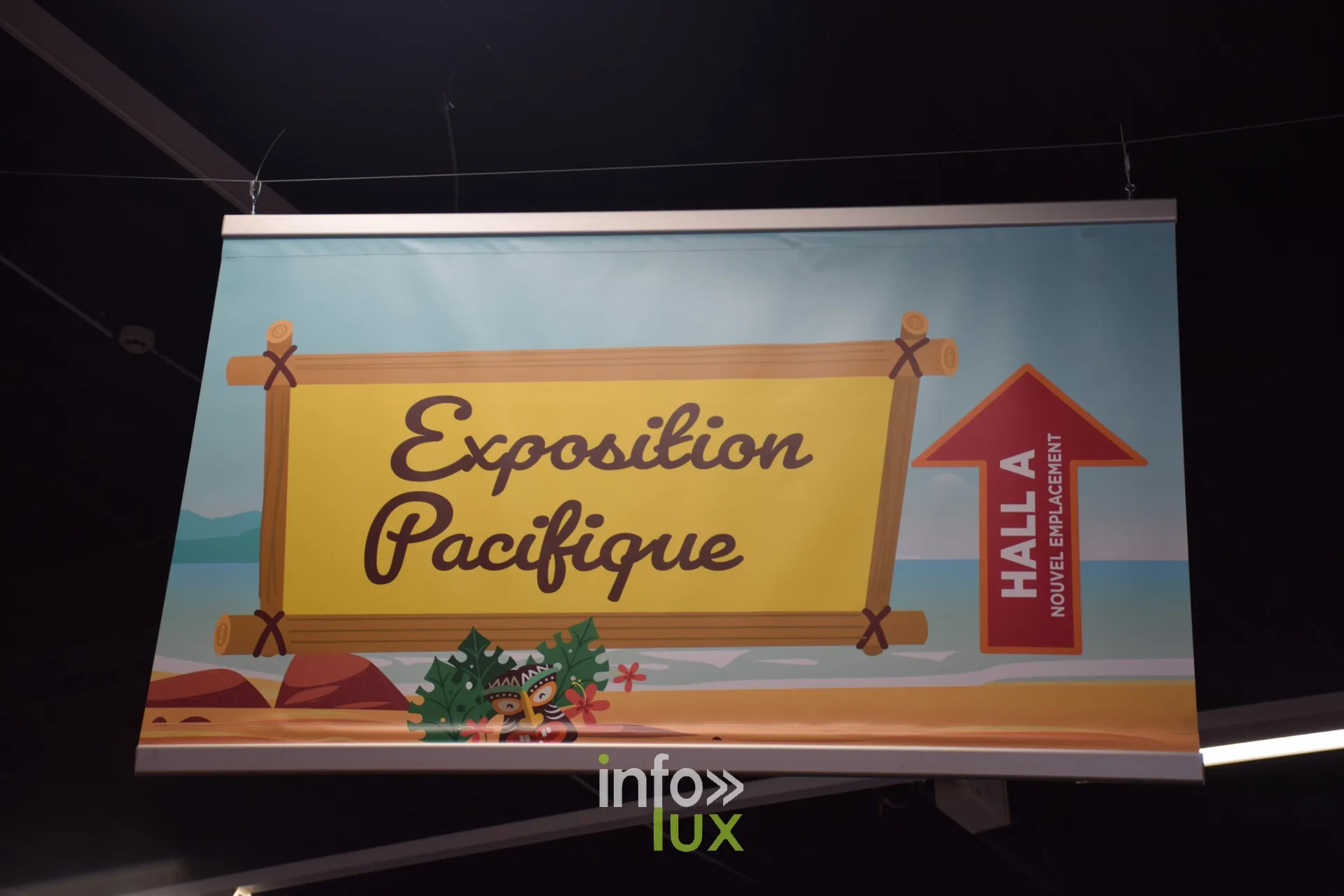 Panneau « Exposition Pacifique » vers le hall A, Foire internationale de Metz 2026