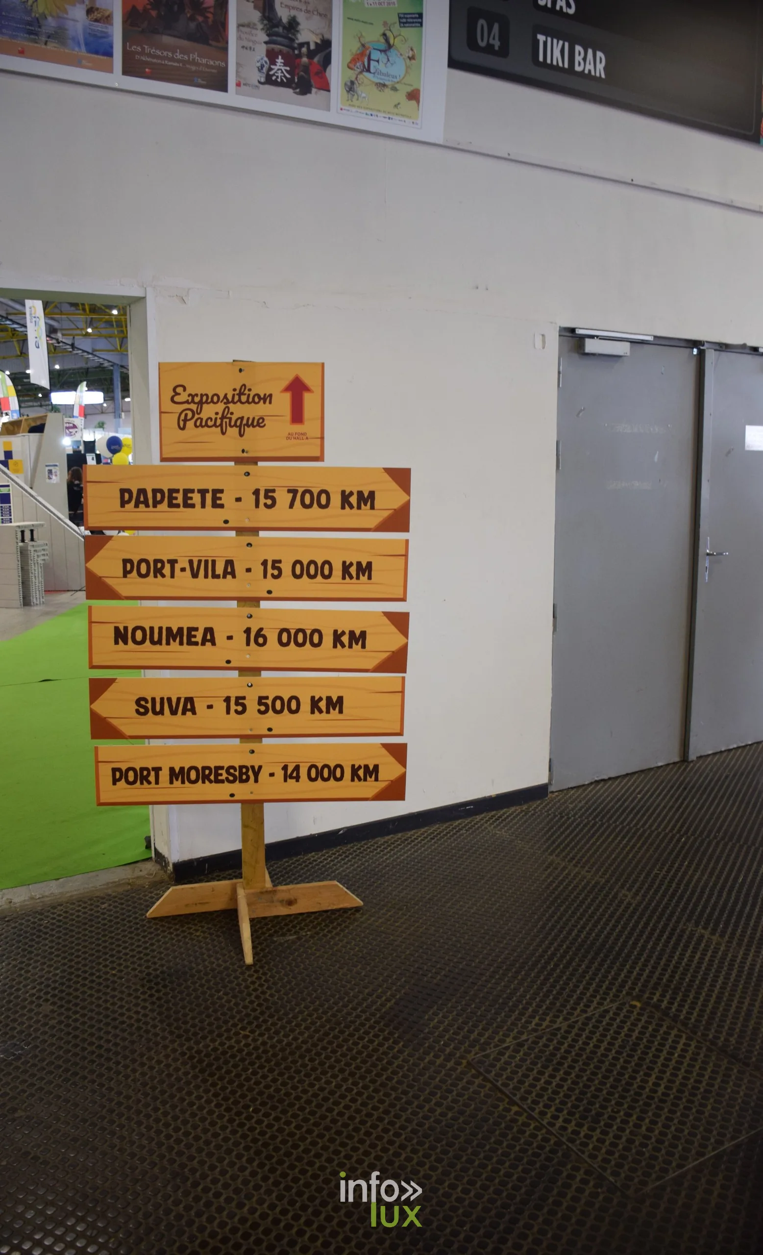 Panneau des distances vers les îles du Pacifique, Foire internationale de Metz 2026