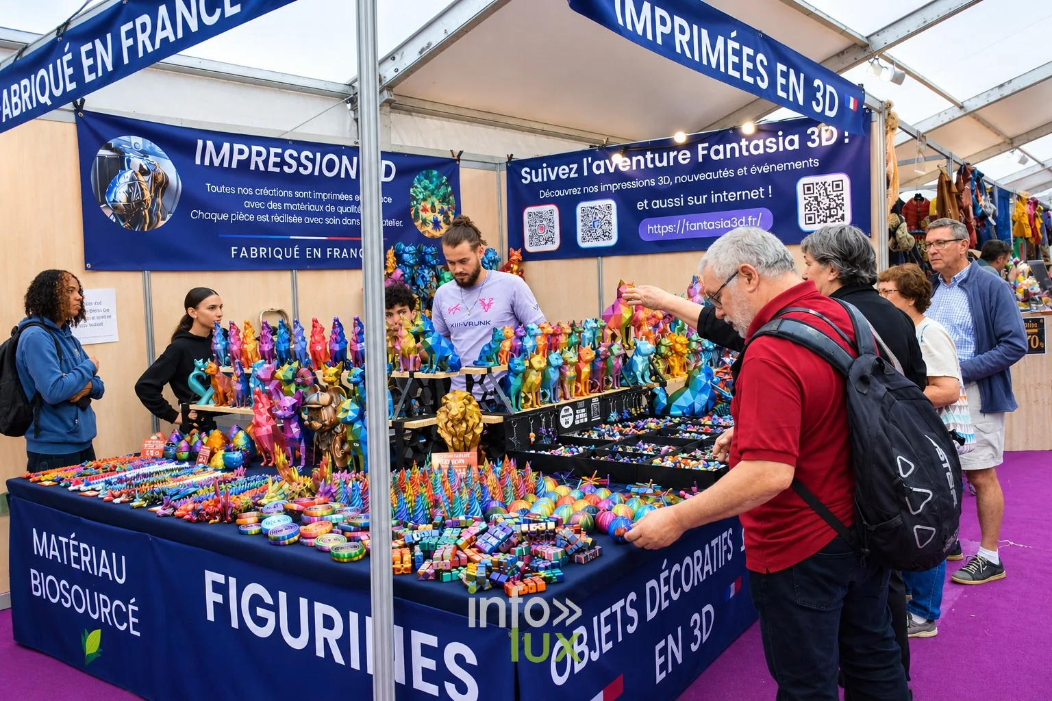 Stand de figurines imprimées en 3D, Foire internationale de Metz 2026