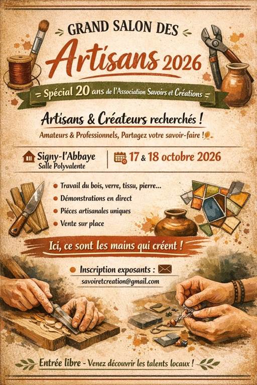 Signy-l’Abbaye > Marché > Grand salon des artisans