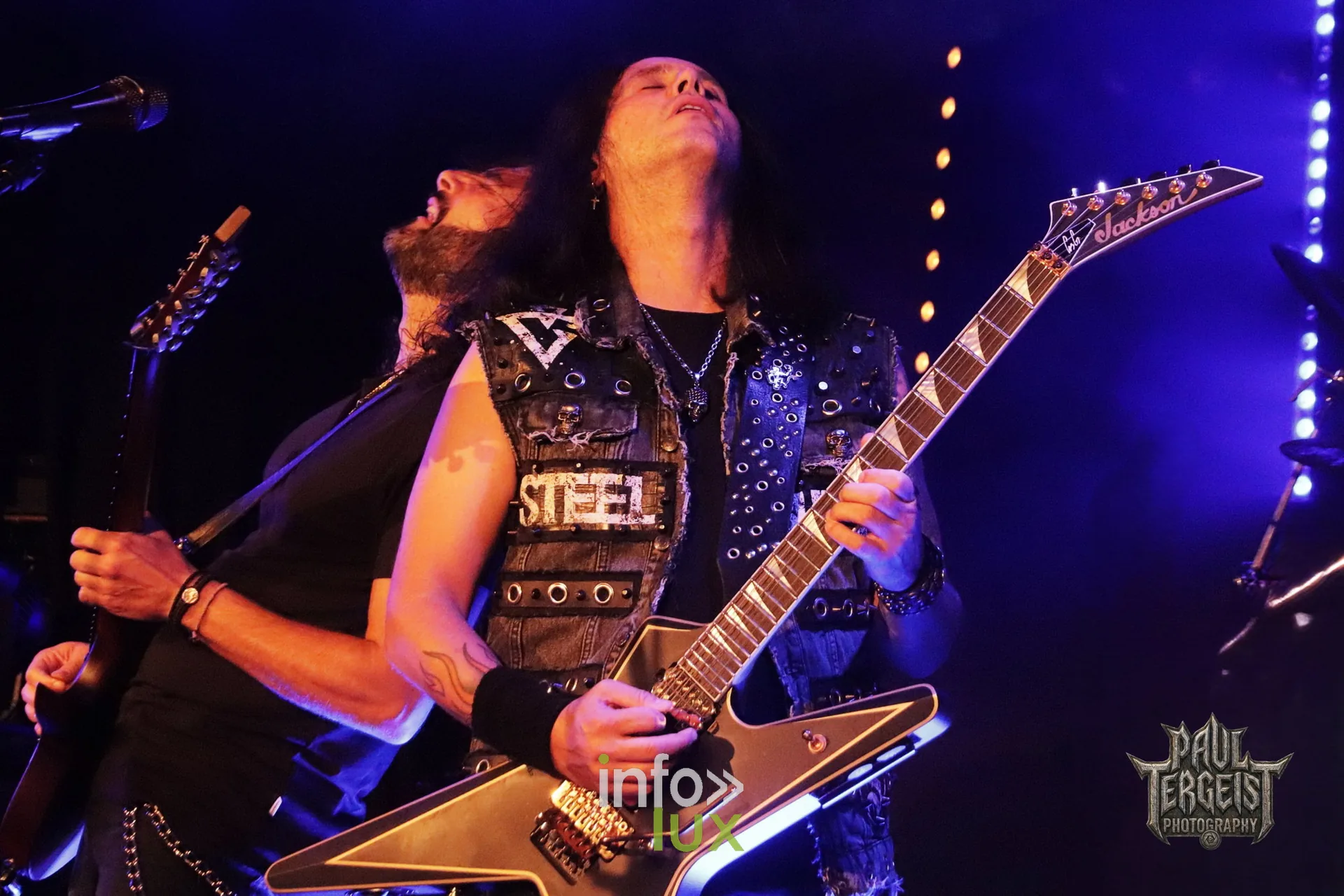 Gus G et Ronnie Romero au Spirit of 66 à Verviers, 5 octobre 2026 : Gus G et un de ses musiciens, côte à côte