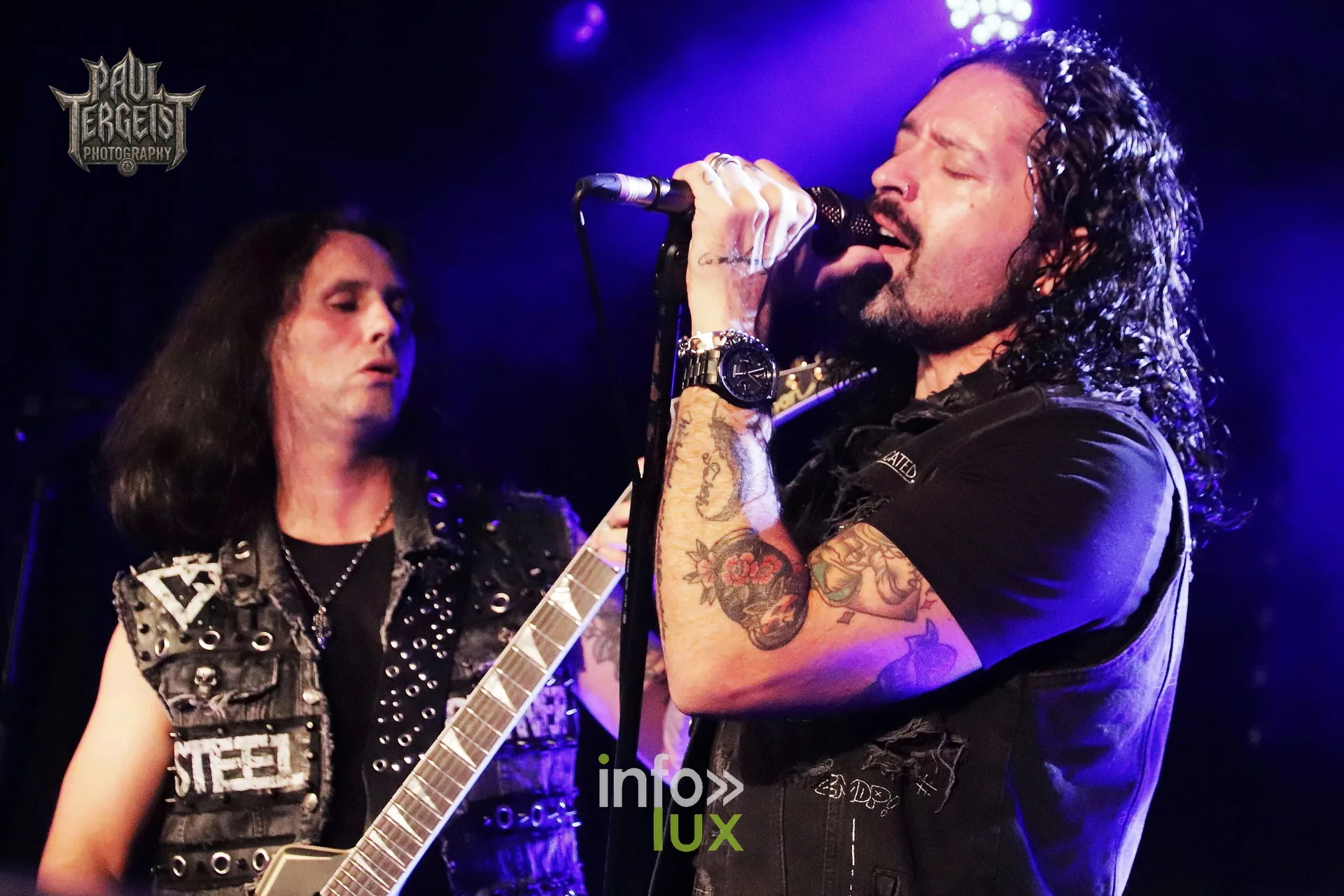 Gus G et Ronnie Romero au Spirit of 66 à Verviers, 5 octobre 2026 : Ronnie Romero et Gus G côte à côte