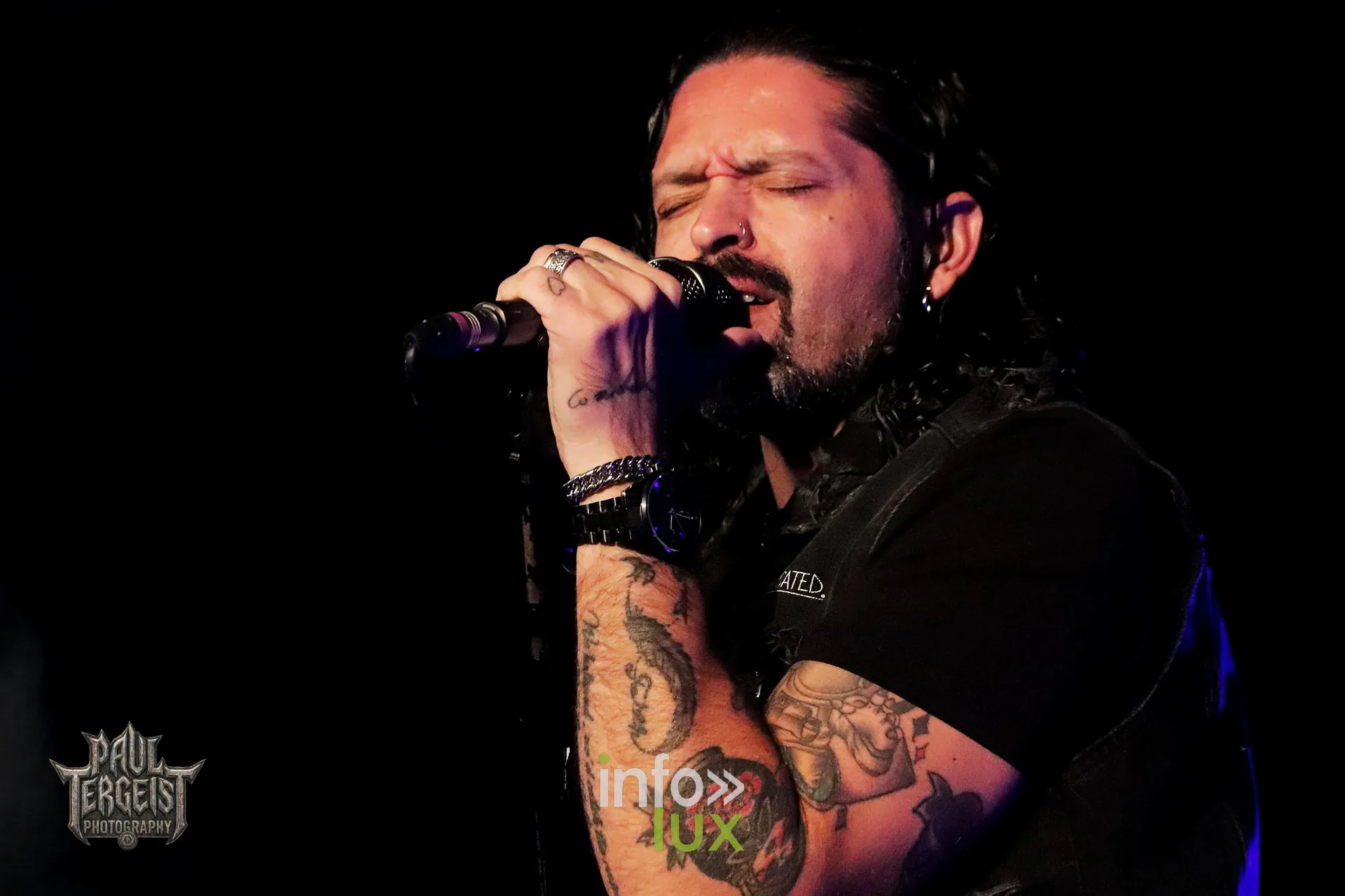 Gus G et Ronnie Romero au Spirit of 66 à Verviers, 5 octobre 2026 : Ronnie Romero au chant sur fond noir