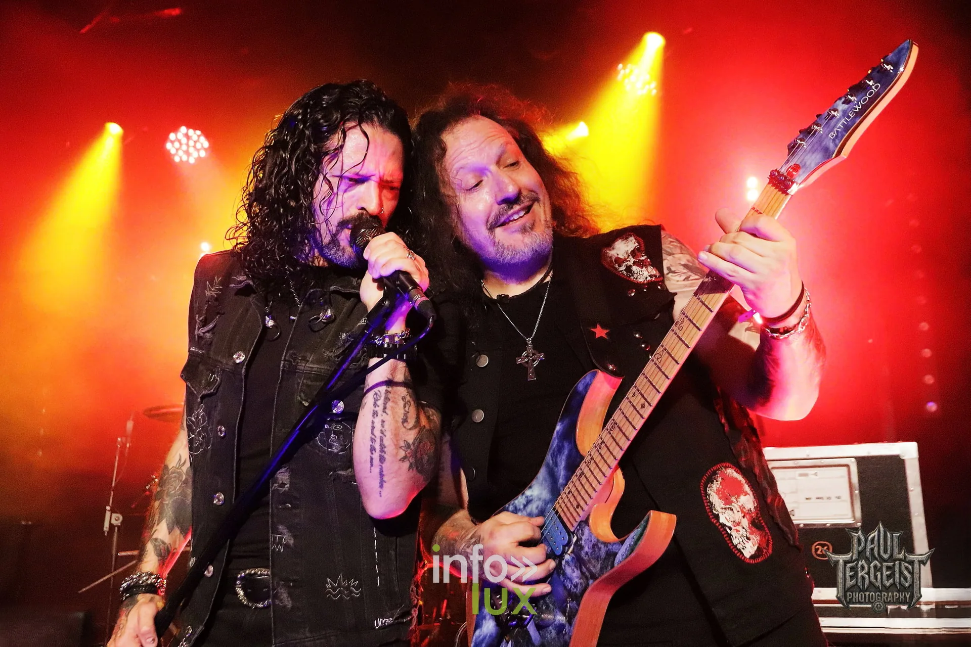 Gus G et Ronnie Romero au Spirit of 66 à Verviers, 5 octobre 2026 : Ronnie Romero et son guitariste José Rubio