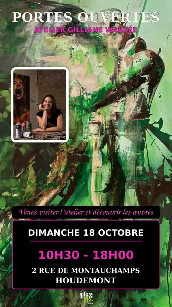 Habay > Exposition peinture > Portes ouvertes de l’atelier de Gilliane Warzée - affiche