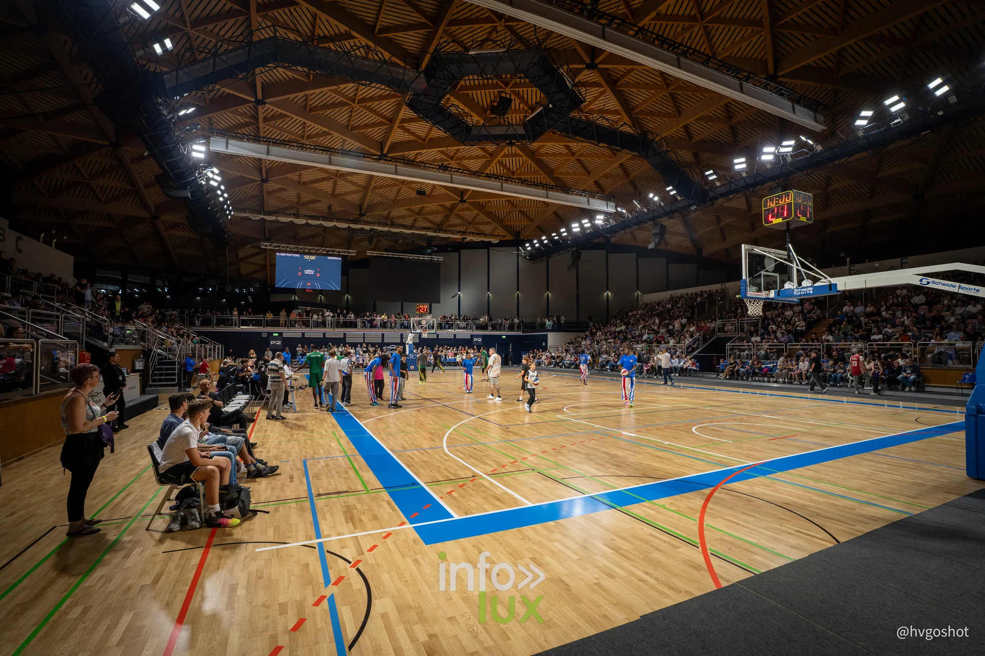 Harlem Globetrotters à la Coque de Luxembourg, 3 octobre 2026 : la salle de la Coque avant le match