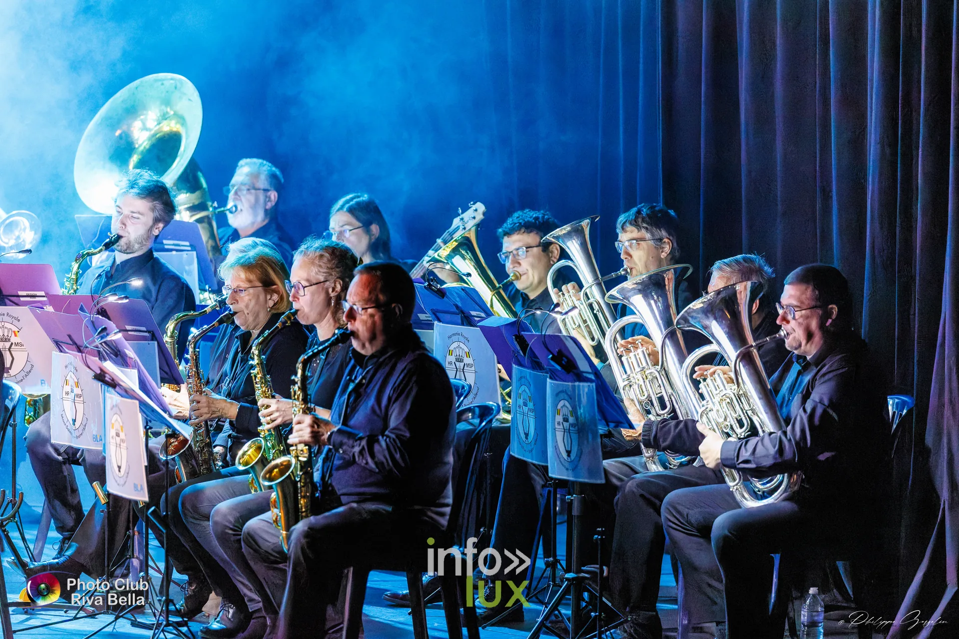 150 ans de l’Harmonie Royale de Mont-Saint-Pont au POP, Braine-l’Alleud, 10 octobre 2026 : l’Harmonie Royale de Mont-Saint-Pont sur la scène du POP (photo Philippe Gosselin, Photo-Club Riva-Bella)