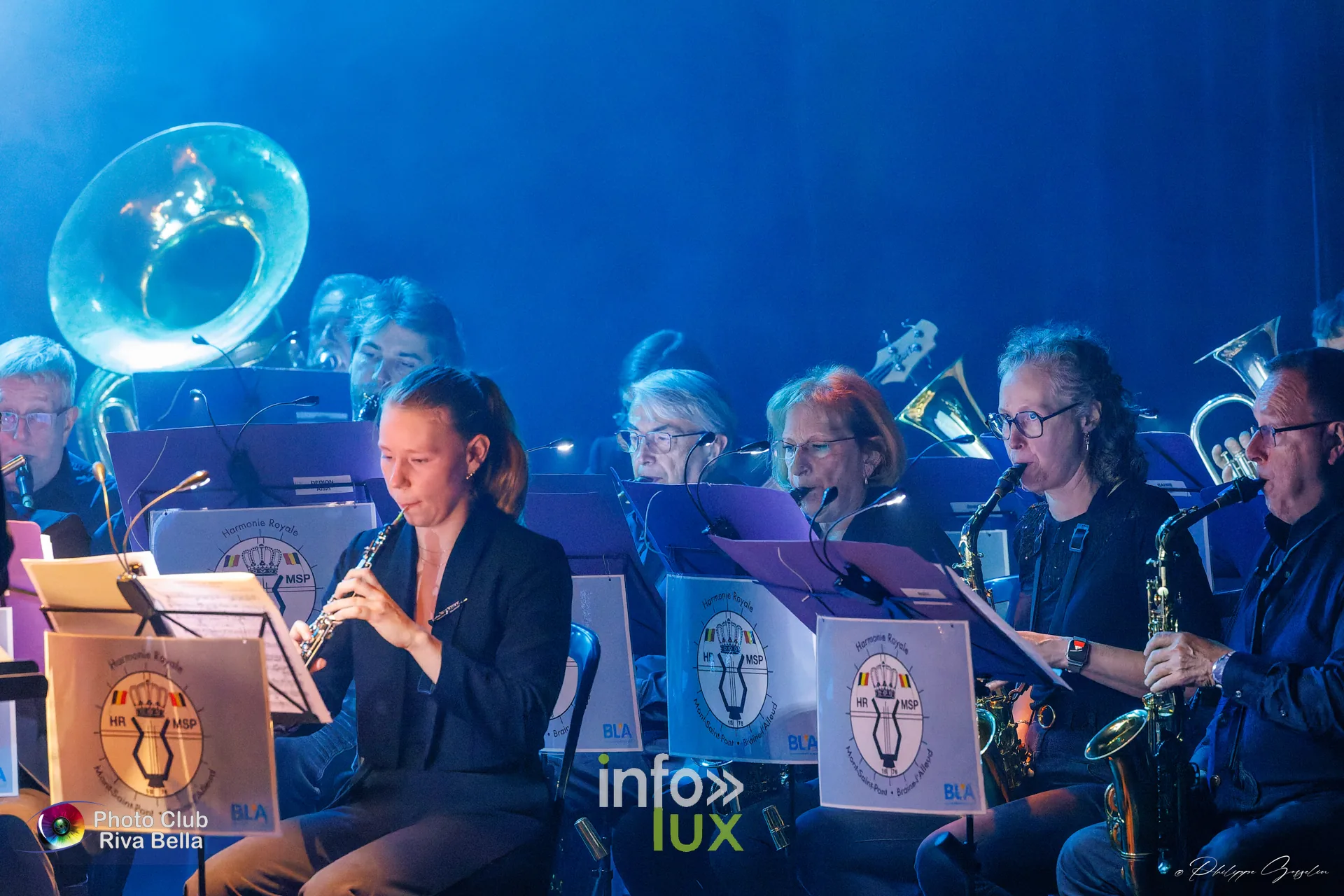 150 ans de l’Harmonie Royale de Mont-Saint-Pont au POP, Braine-l’Alleud, 10 octobre 2026 : l’Harmonie Royale de Mont-Saint-Pont sur la scène du POP (photo Philippe Gosselin, Photo-Club Riva-Bella)