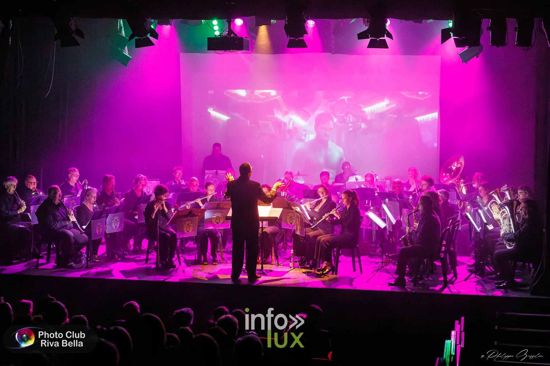 150 ans de l’Harmonie Royale de Mont-Saint-Pont au POP, Braine-l’Alleud, 10 octobre 2026 : l’Harmonie Royale de Mont-Saint-Pont sur la scène du POP (photo Philippe Gosselin, Photo-Club Riva-Bella)