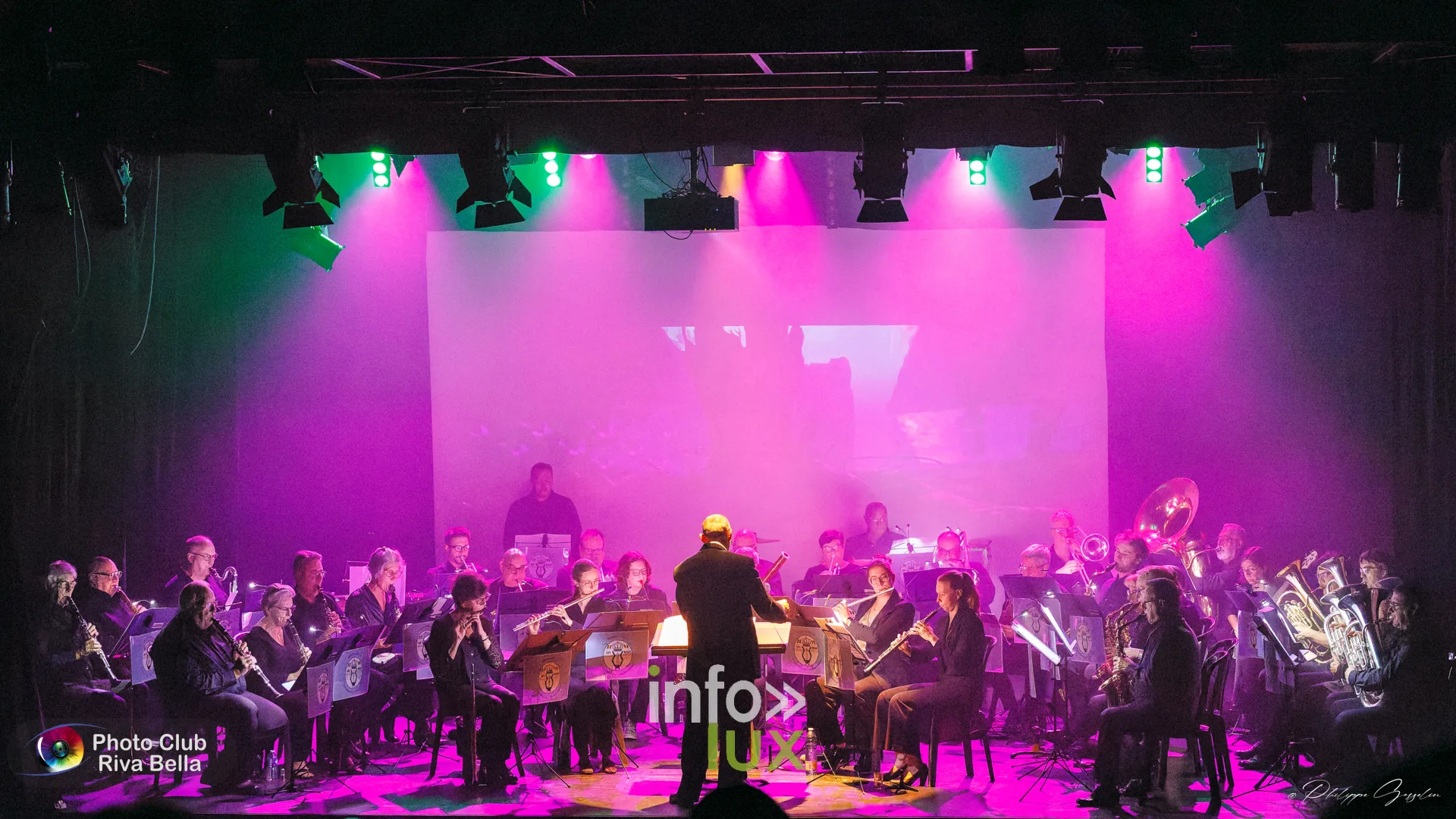 150 ans de l’Harmonie Royale de Mont-Saint-Pont au POP, Braine-l’Alleud, 10 octobre 2026 : l’Harmonie Royale de Mont-Saint-Pont sur la scène du POP (photo Philippe Gosselin, Photo-Club Riva-Bella)