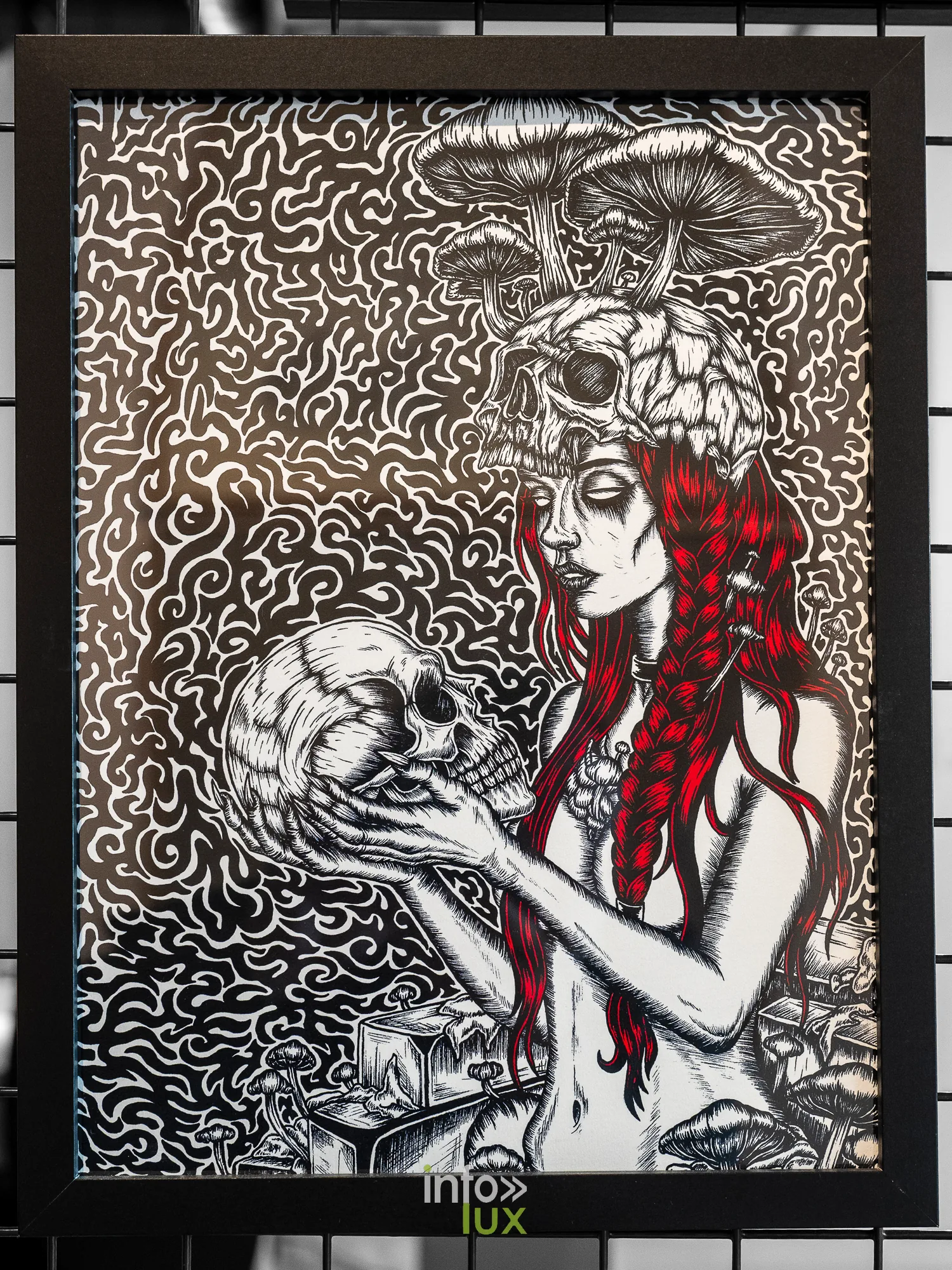 Portrait d’artiste Inky Road, Galerie Opéra, Liège, 2026 : Œuvre d’Inky Road (photo Vincent Salmon)
