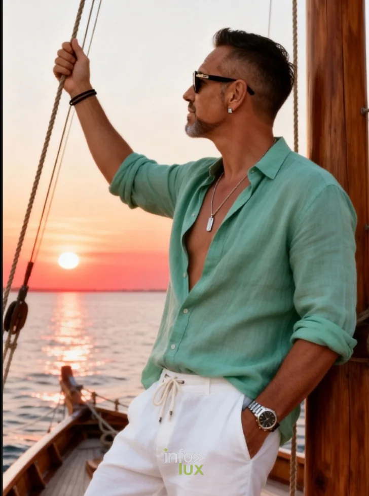 Jenaro Estévez sur un voilier, photo promotionnelle