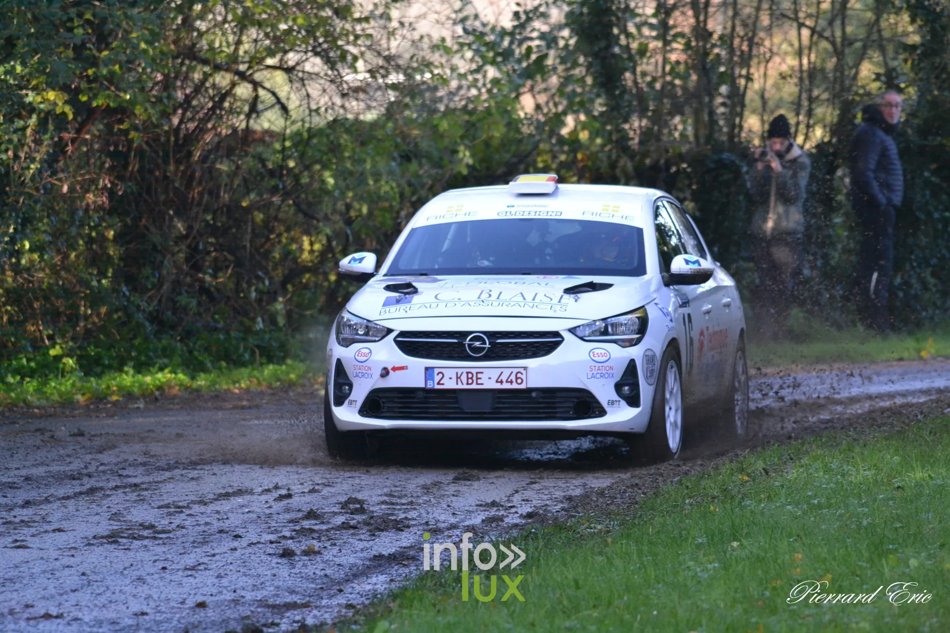 JMC Rallye des Hautes Fagnes 2026 à Jalhay : la Opel Corsa Rally4 n°16 de Emilien Allart et Johan Jalet