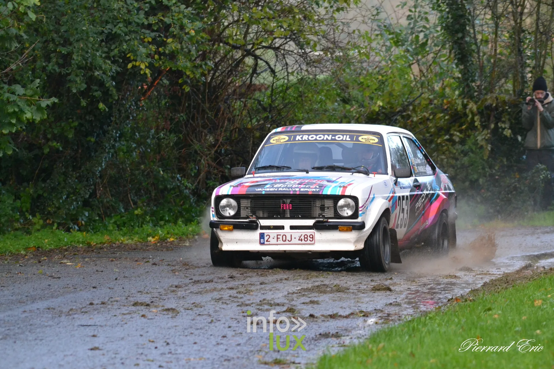 JMC Rallye des Hautes Fagnes 2026 à Jalhay : la Ford Escort Mk2 n°253 de Thomas Carlier et Grégory Fraselle