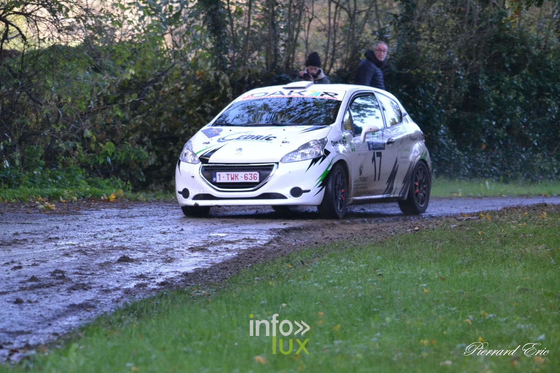 JMC Rallye des Hautes Fagnes 2026 à Jalhay : la Peugeot 208 R2 Evo n°17 de Stéphane Delporte et Tom Delporte