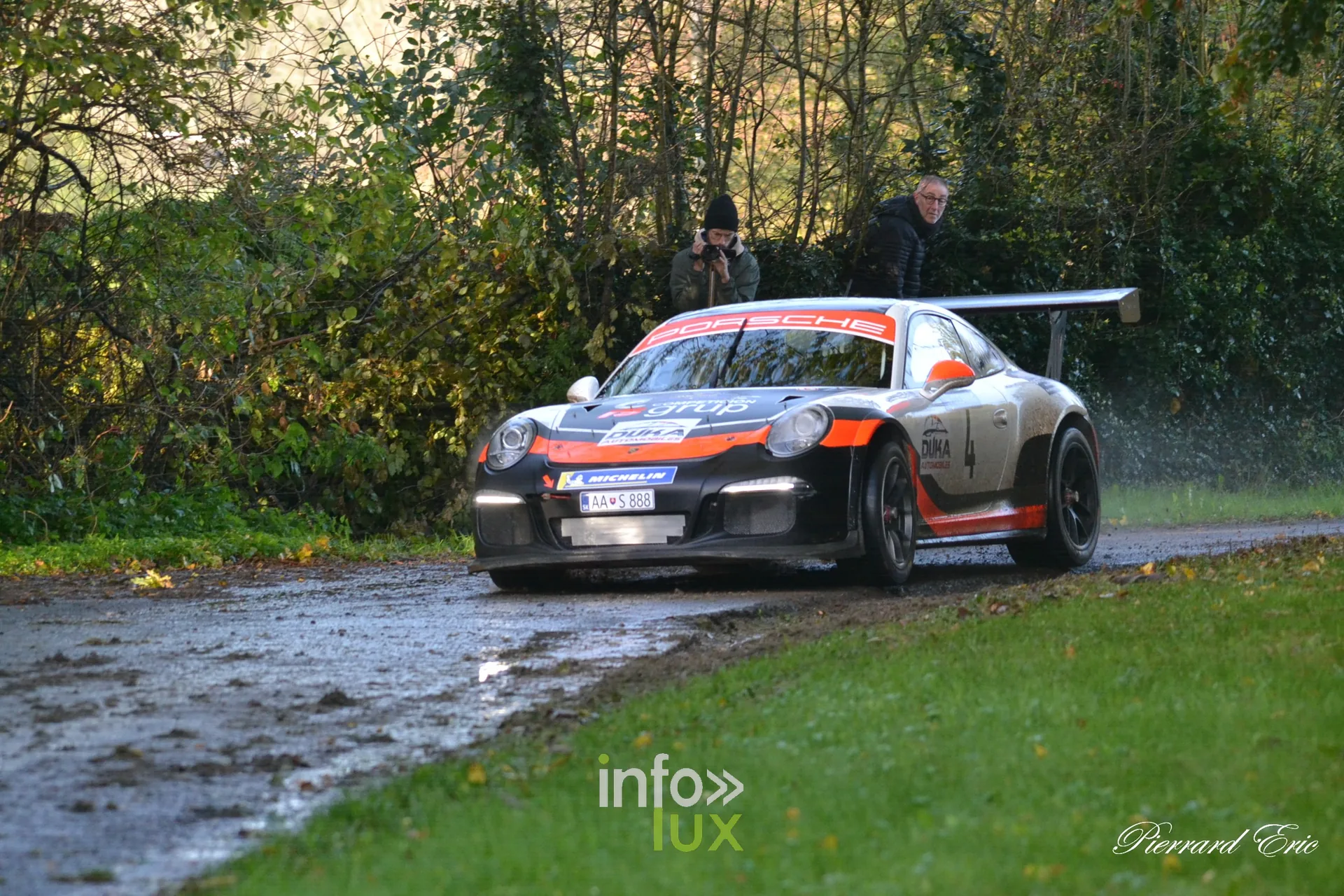 JMC Rallye des Hautes Fagnes 2026 à Jalhay : la Porsche 911 GT3 (991) n°4 de Michel Guillick et Pascal Woters