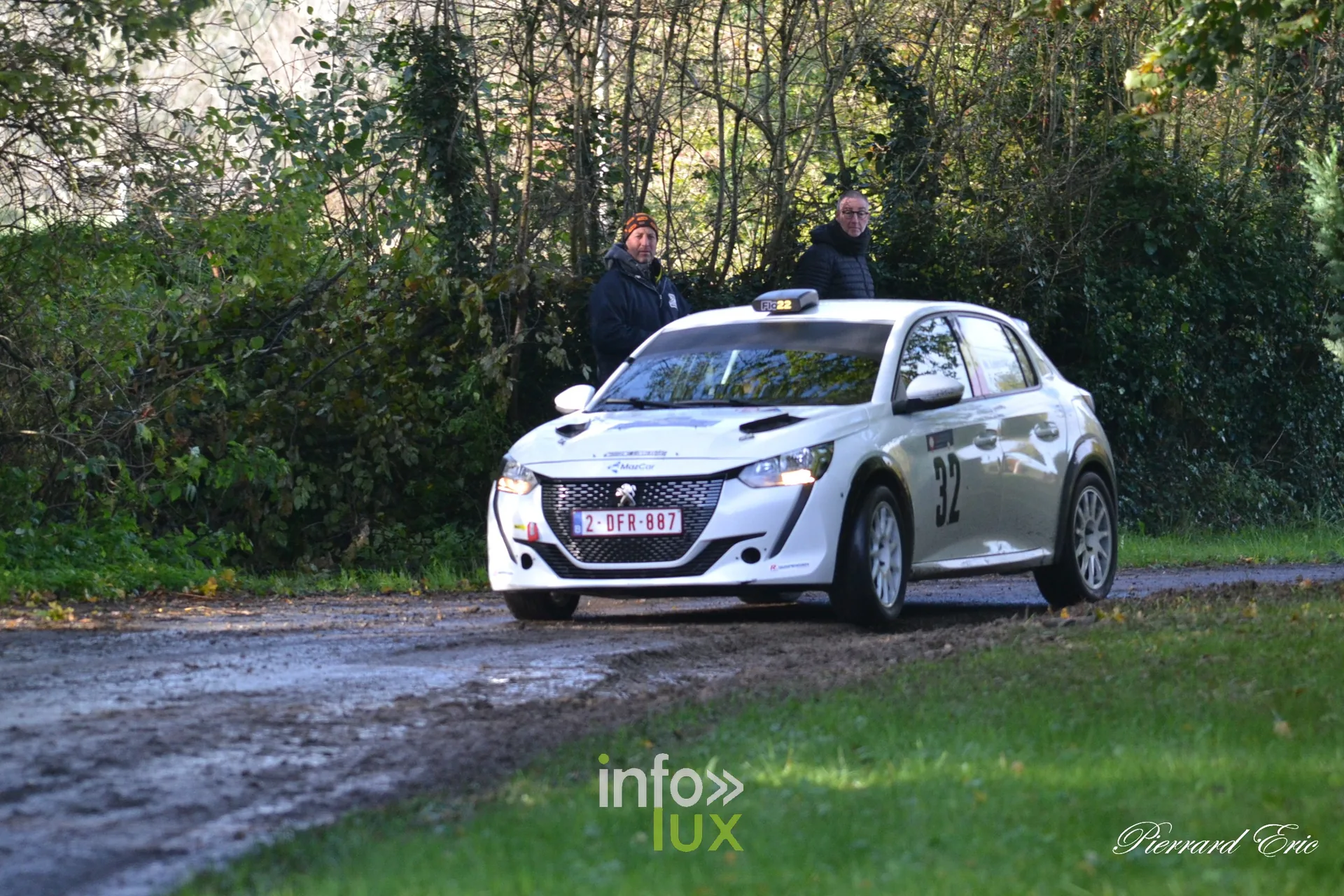 JMC Rallye des Hautes Fagnes 2026 à Jalhay : la Peugeot 208 Rally4 n°32 de Nolann Lejeune et Florian Graindorge