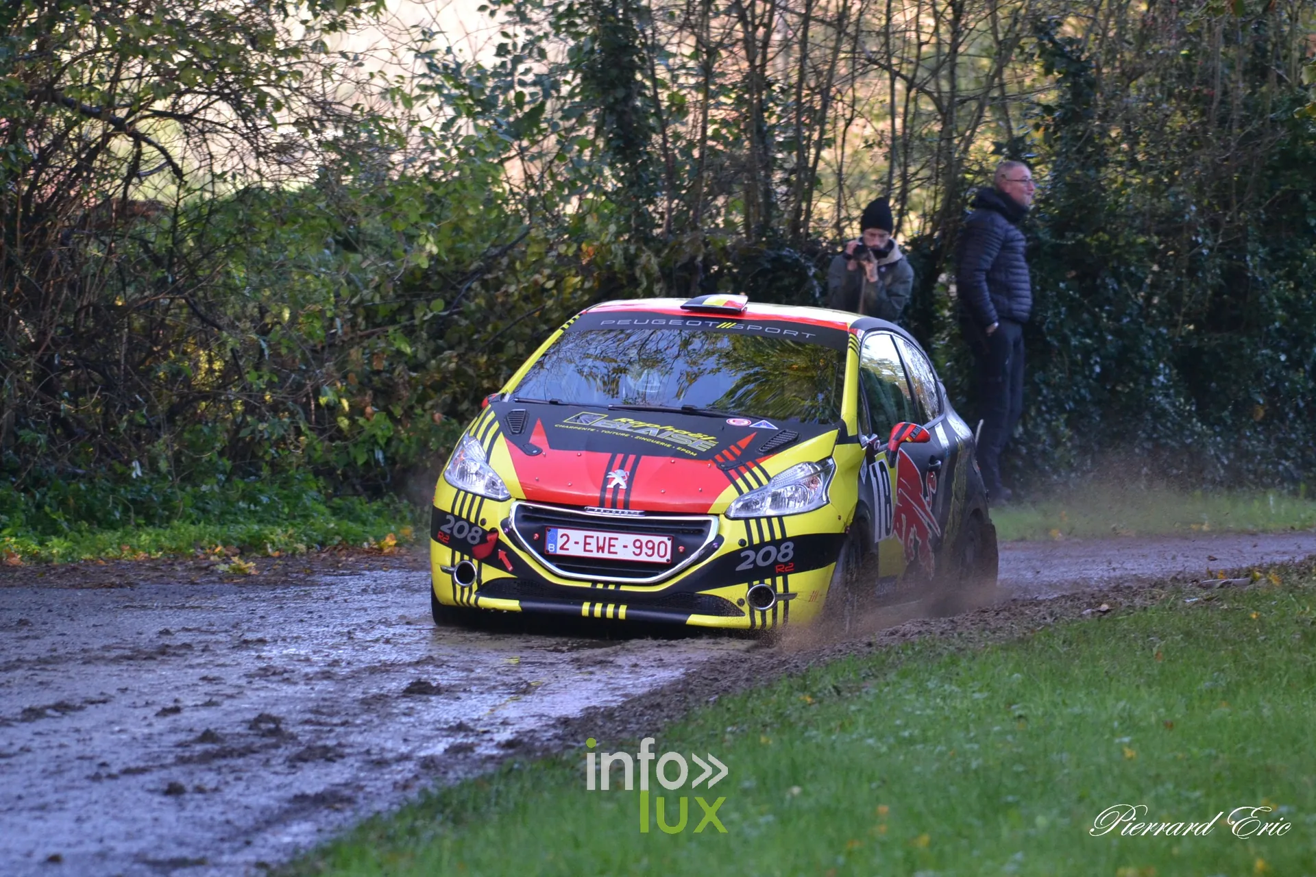 JMC Rallye des Hautes Fagnes 2026 à Jalhay : la Peugeot 208 R2 Evo n°18 de Raphaël Blaise et David Borlez