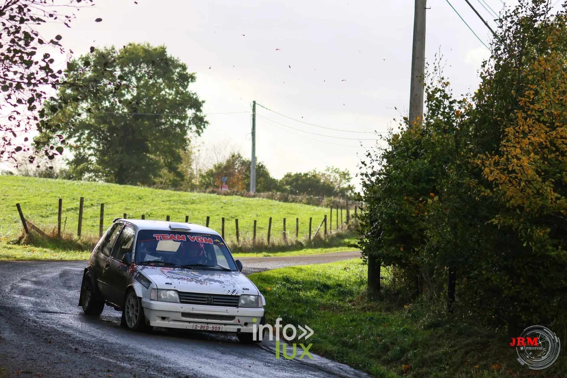JMC Rallye des Hautes Fagnes 2026 à Jalhay : une Peugeot 205 sur le parcours (photo Jérémy Leboutte)