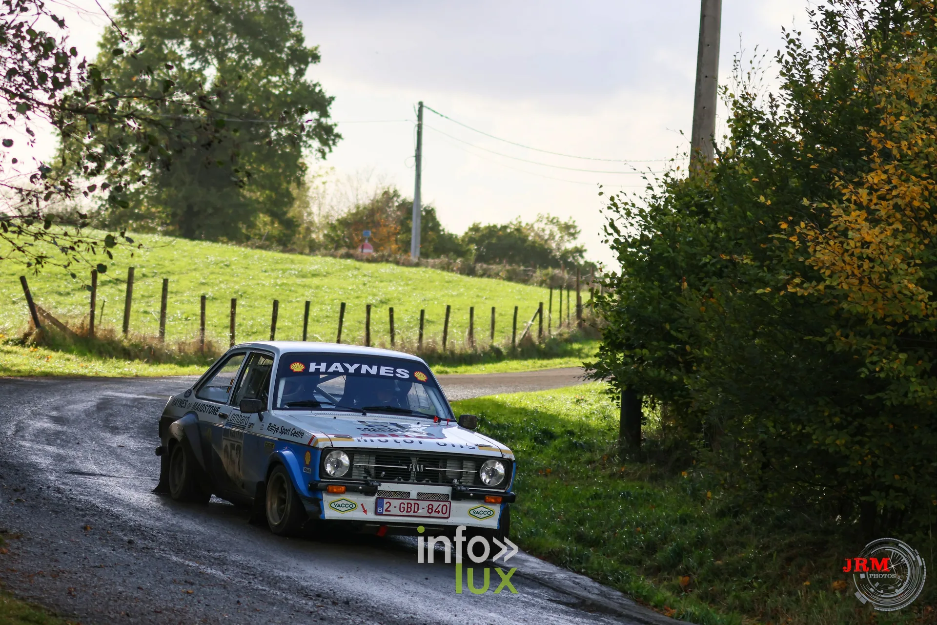 JMC Rallye des Hautes Fagnes 2026 à Jalhay : une Ford Escort sur le parcours (photo Jérémy Leboutte)