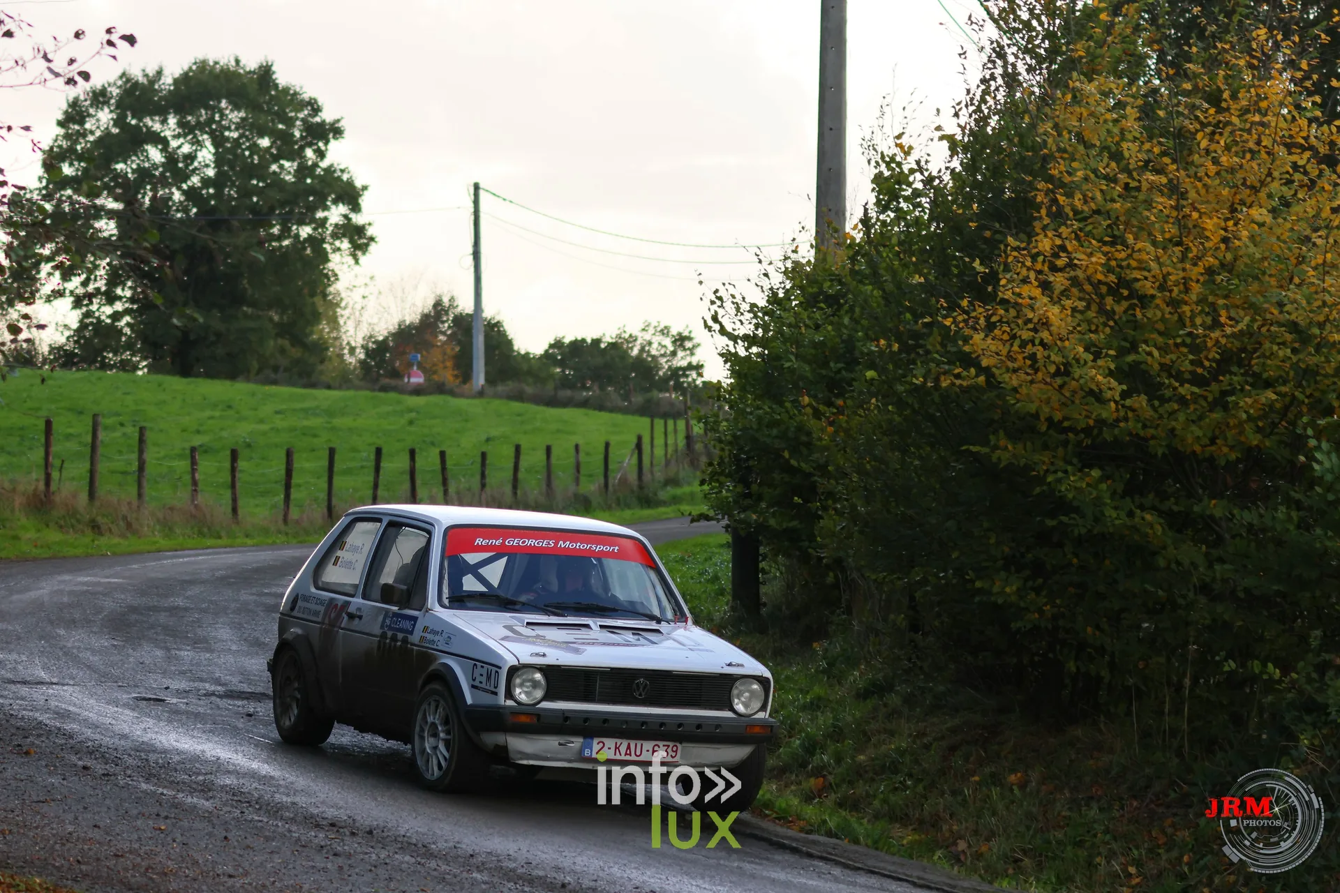 JMC Rallye des Hautes Fagnes 2026 à Jalhay : une Volkswagen Golf sur le parcours (photo Jérémy Leboutte)