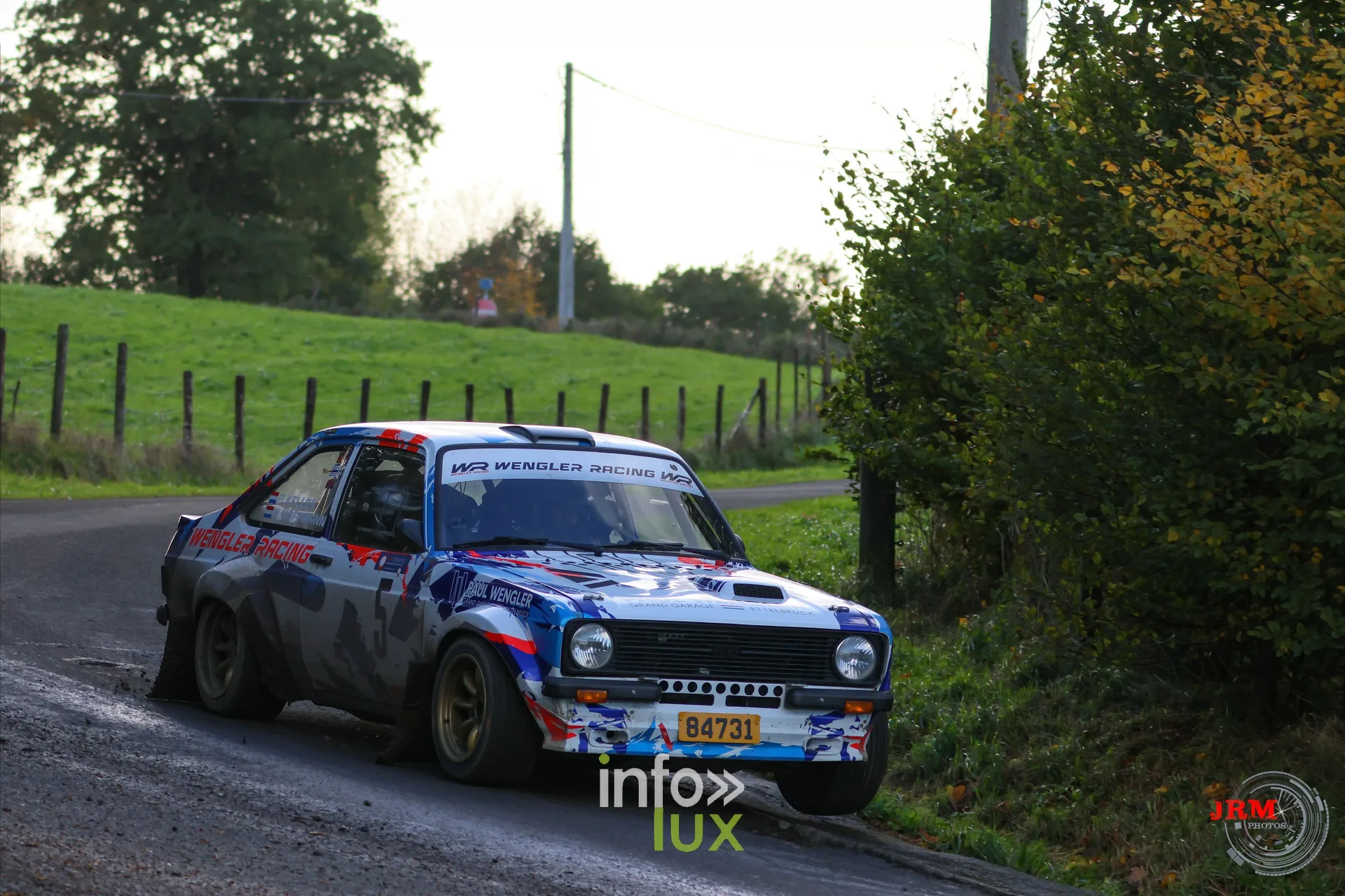 JMC Rallye des Hautes Fagnes 2026 à Jalhay : une Ford Escort sur le parcours (photo Jérémy Leboutte)