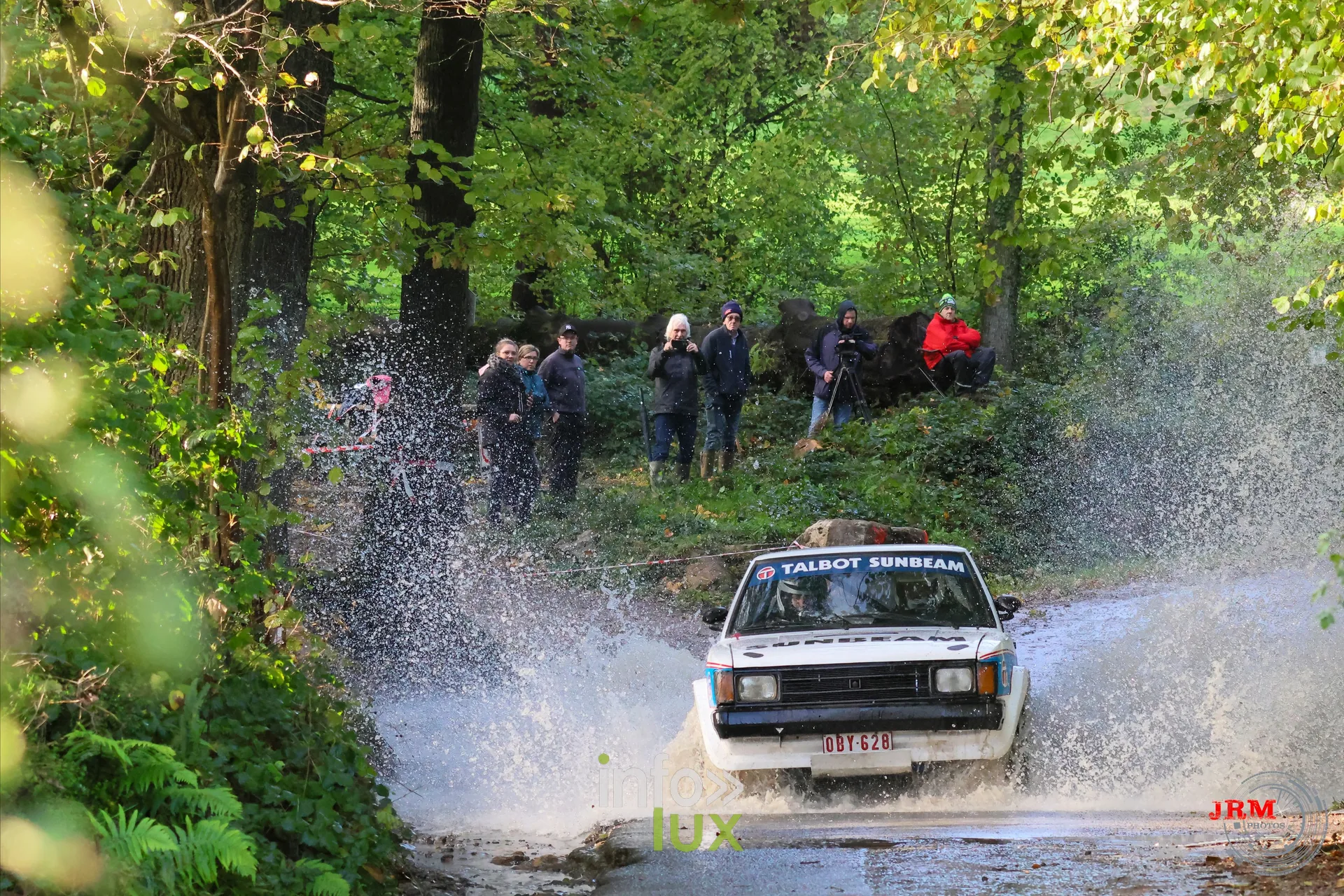 JMC Rallye des Hautes Fagnes 2026 à Jalhay : une Talbot Sunbeam au passage d’un gué (photo Jérémy Leboutte)