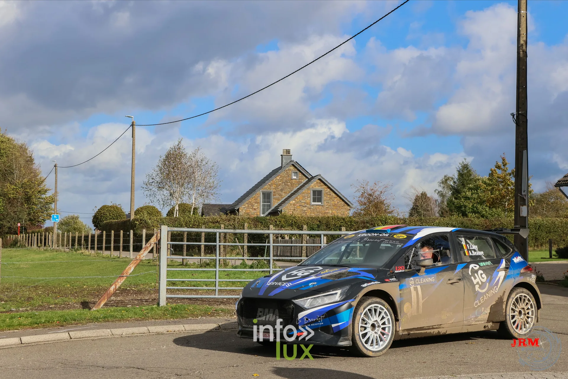 JMC Rallye des Hautes Fagnes 2026 à Jalhay : la Hyundai i20 N Rally2 de Faustin Lahy et Adrien Beauve (photo Jérémy Leboutte)